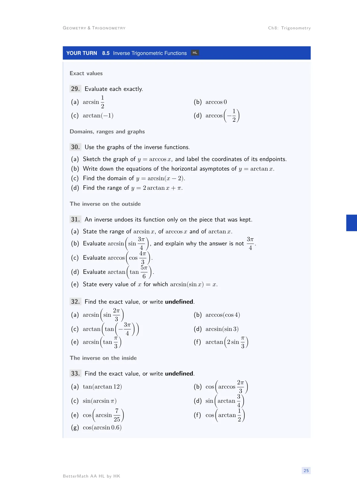 Chapter 8, Trigonometry, page 25
