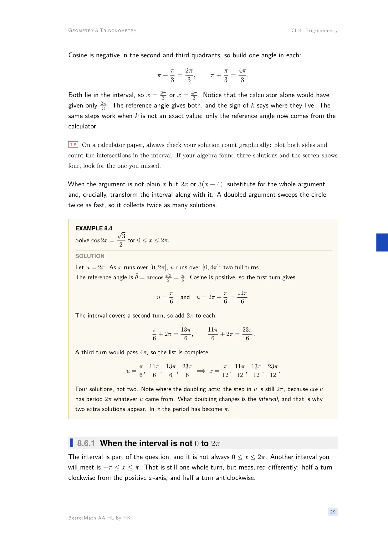 Chapter 8, Trigonometry, page 29