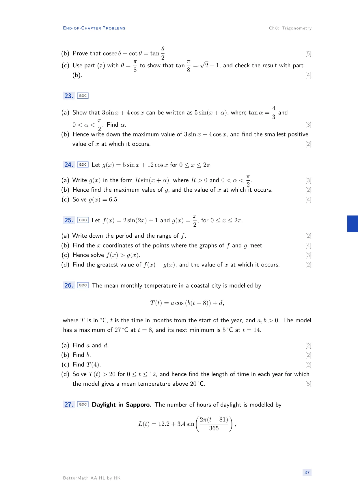 Chapter 8, Trigonometry, page 37