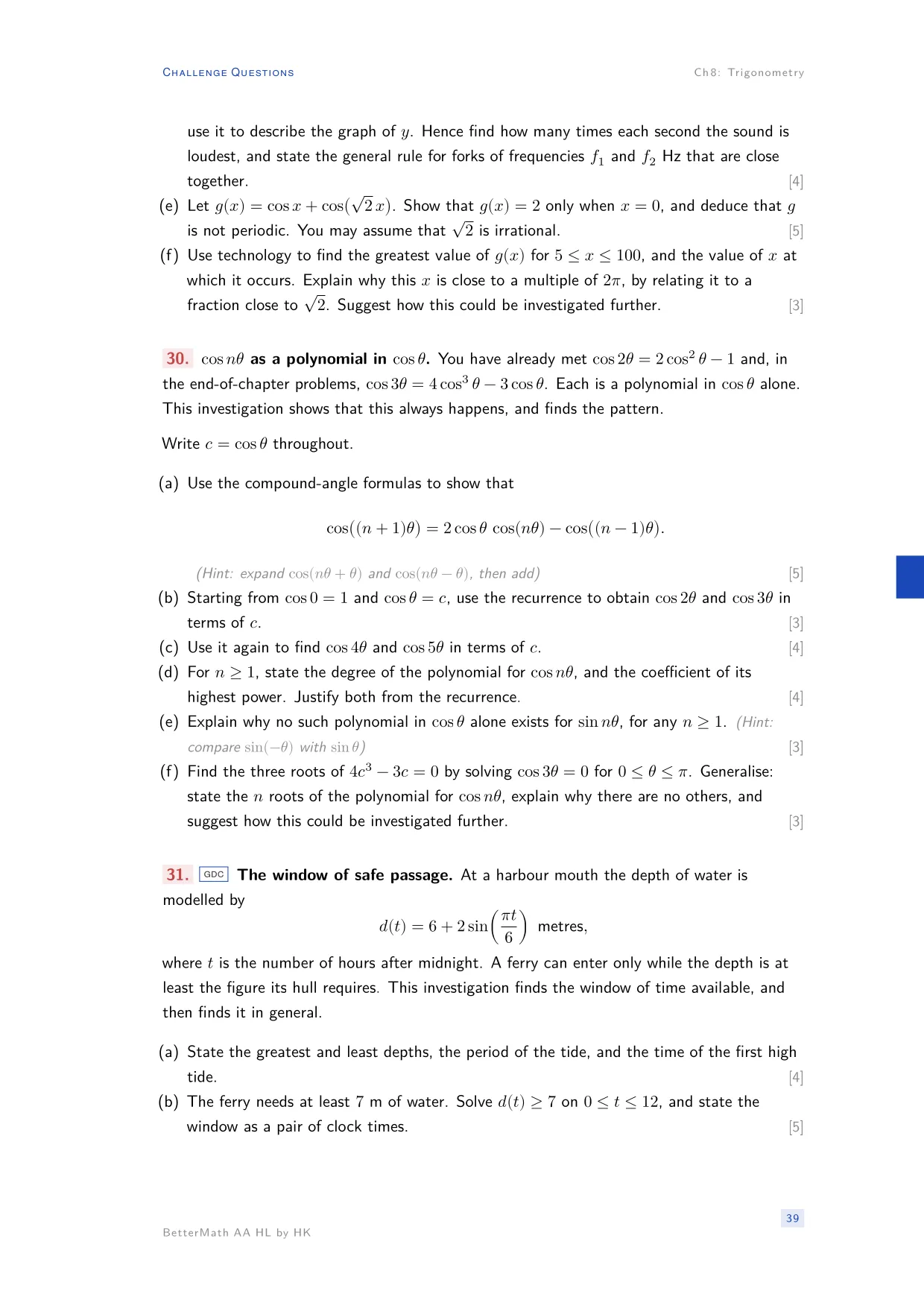 Chapter 8, Trigonometry, page 39