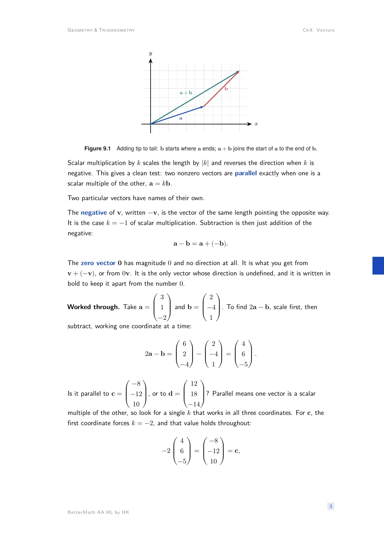 Chapter 9, Vectors, page 3