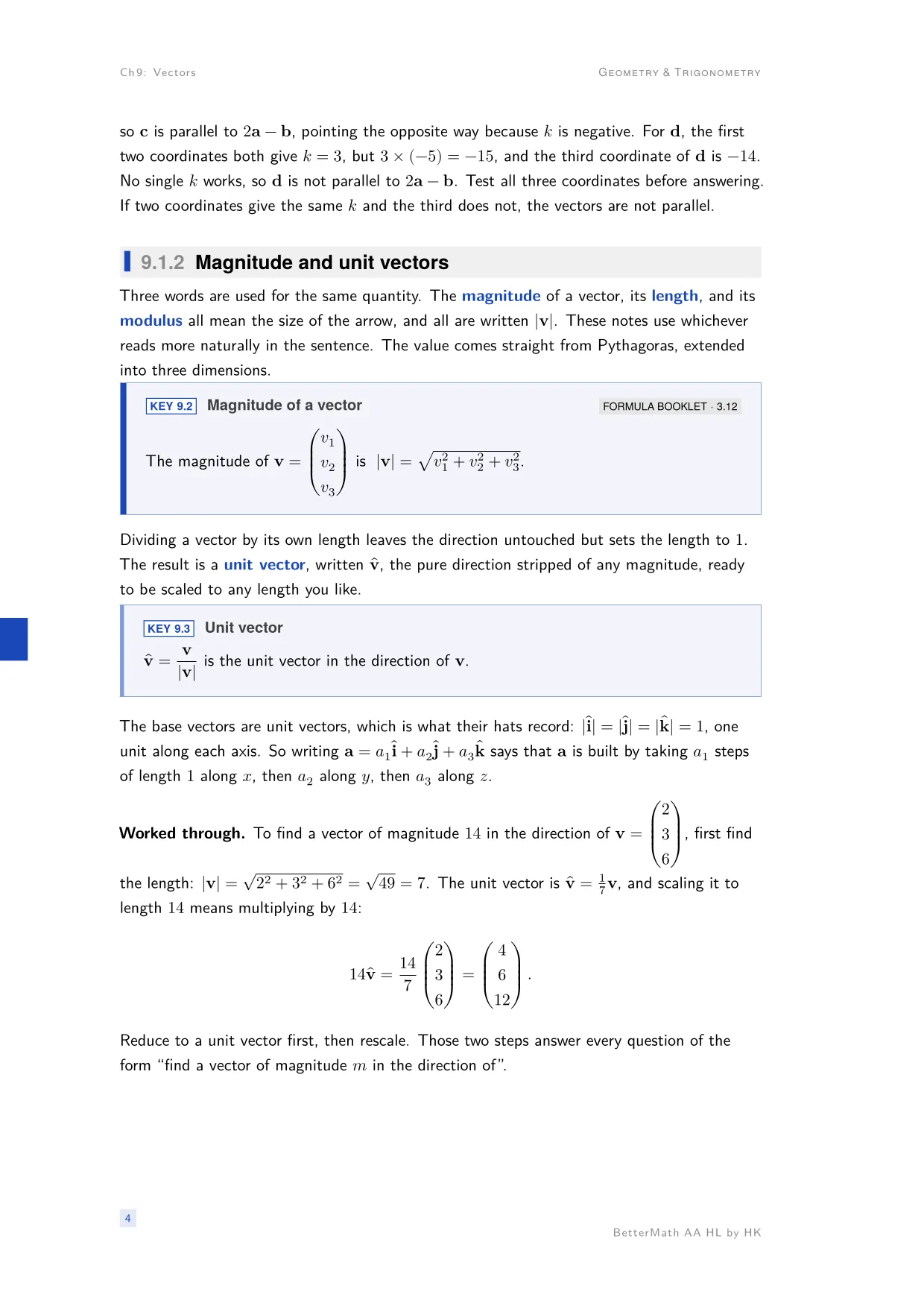Chapter 9, Vectors, page 4