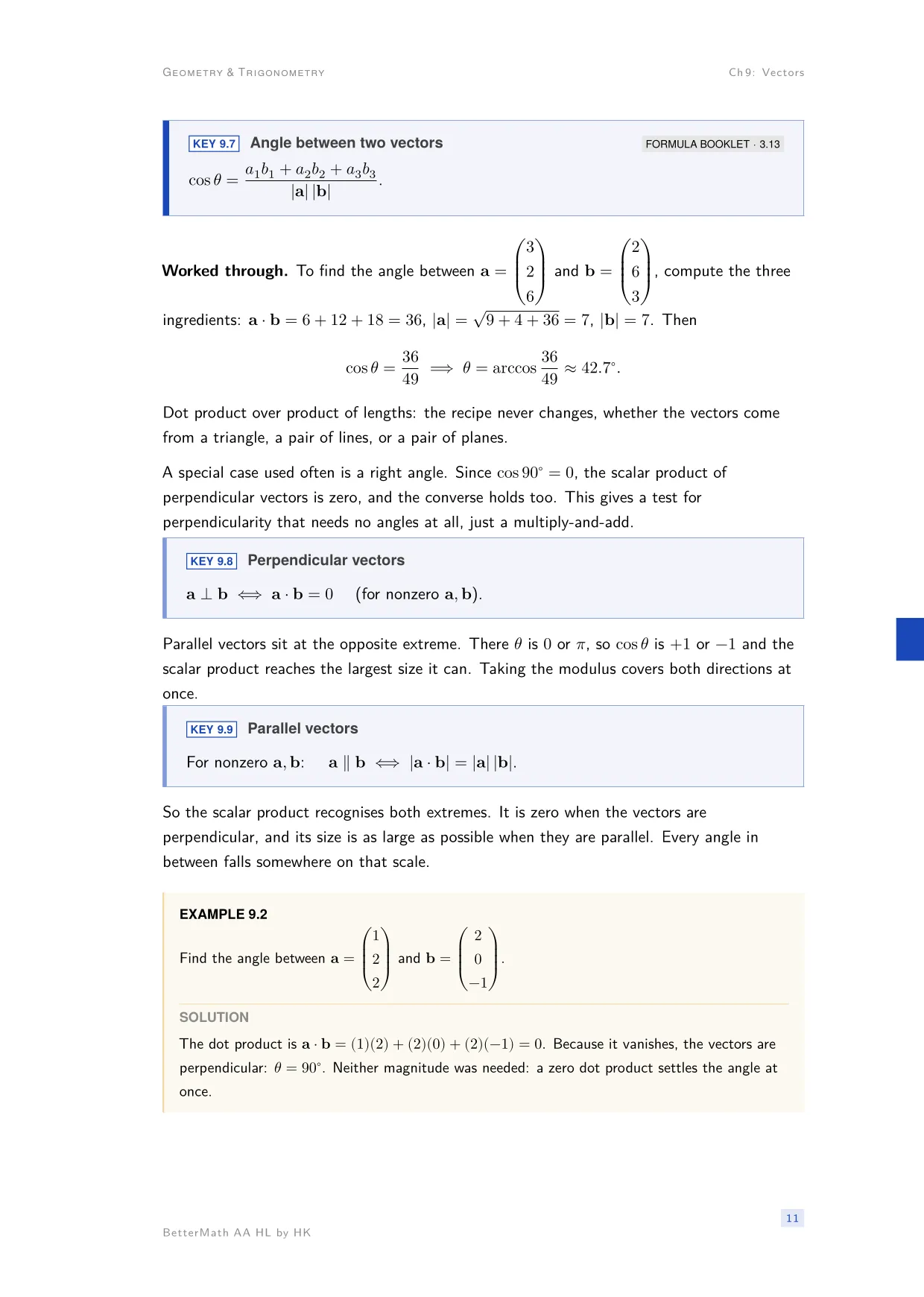 Chapter 9, Vectors, page 11