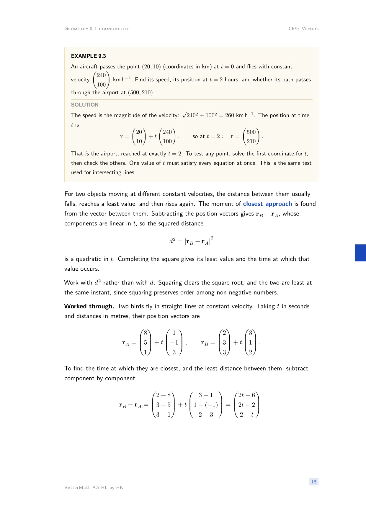 Chapter 9, Vectors, page 15