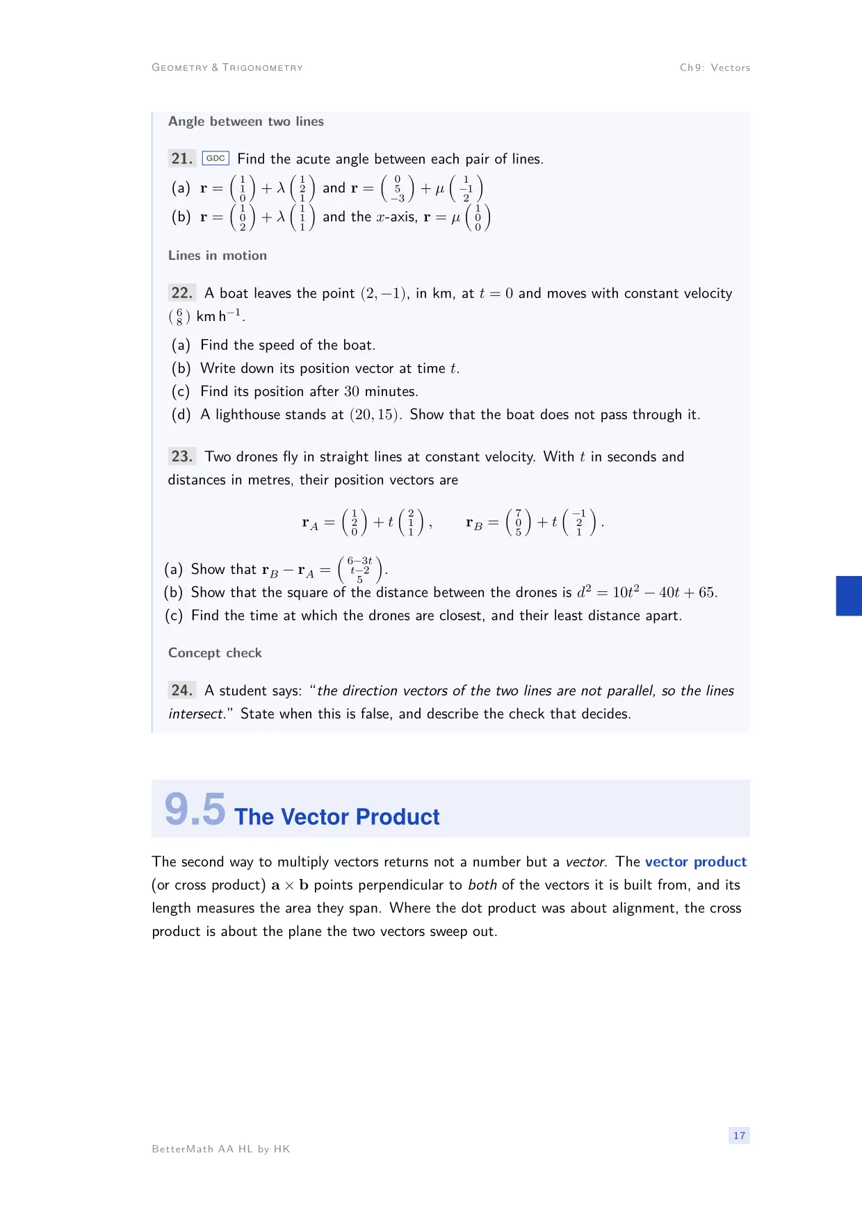 Chapter 9, Vectors, page 17