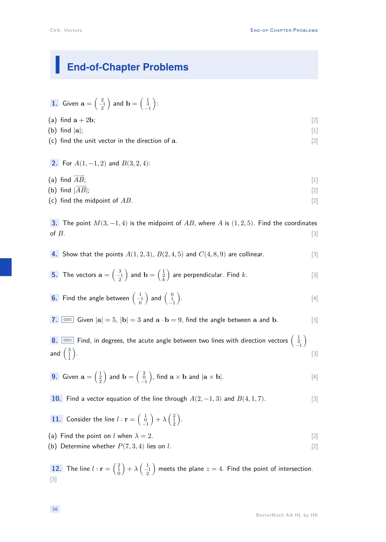 Chapter 9, Vectors, page 36