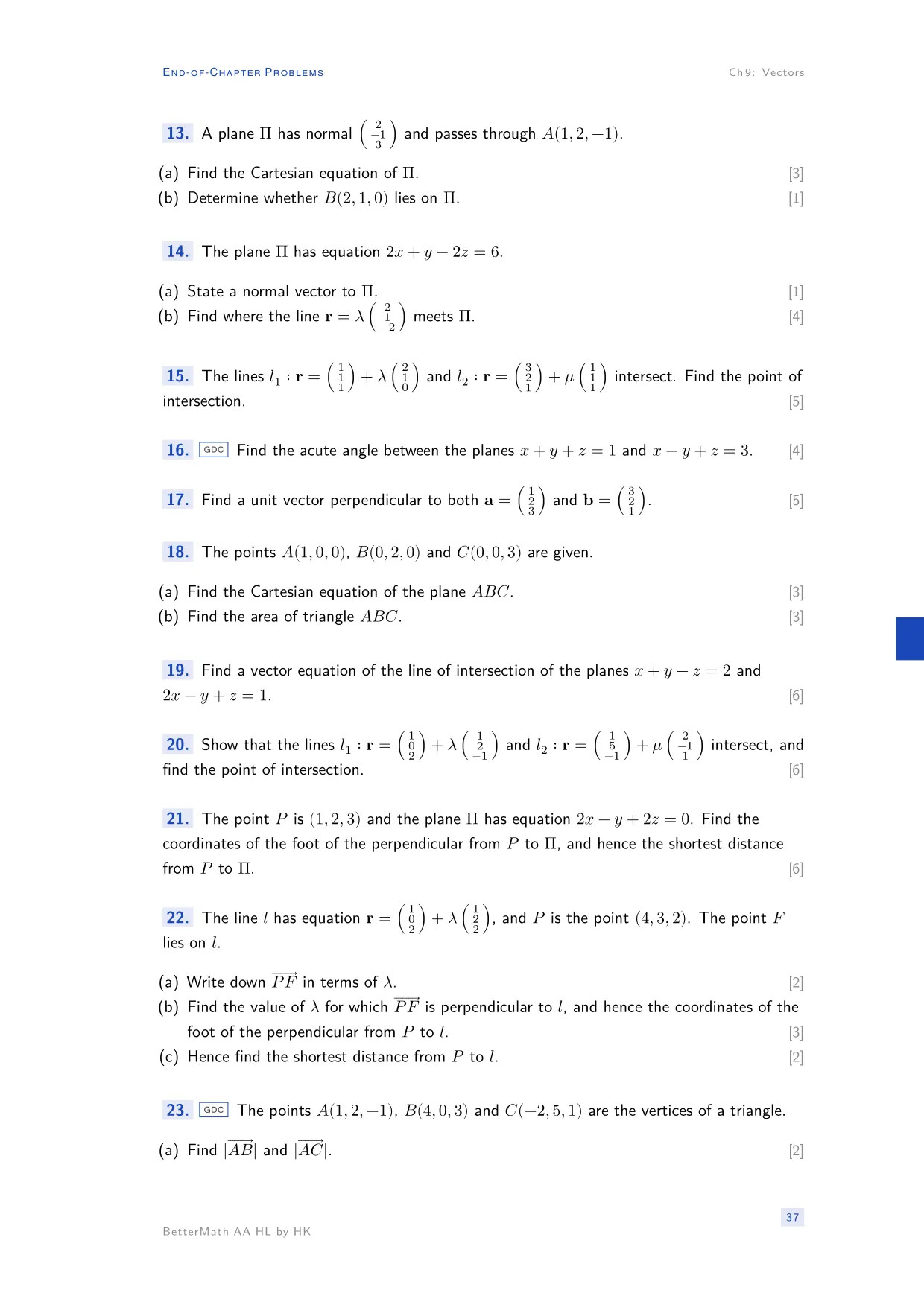 Chapter 9, Vectors, page 37