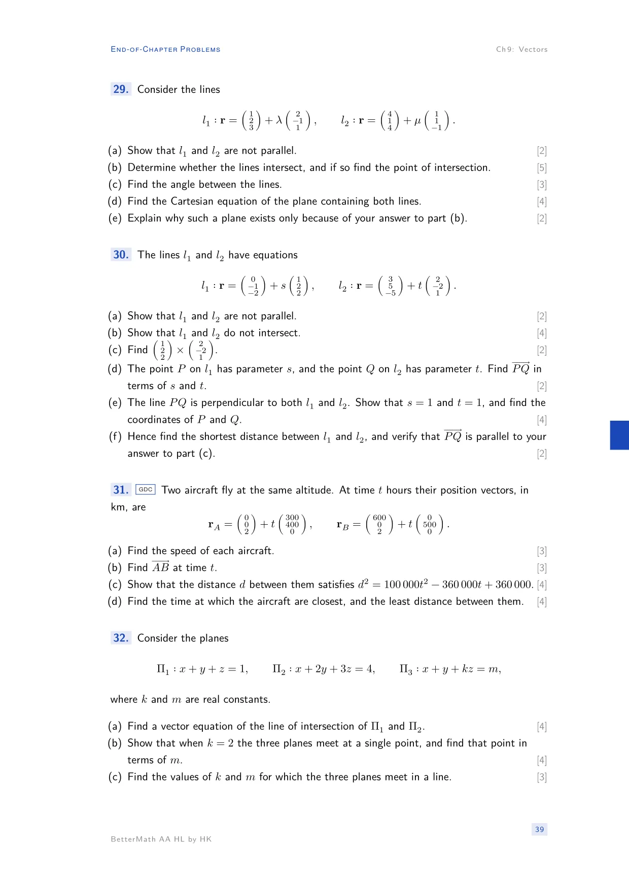Chapter 9, Vectors, page 39