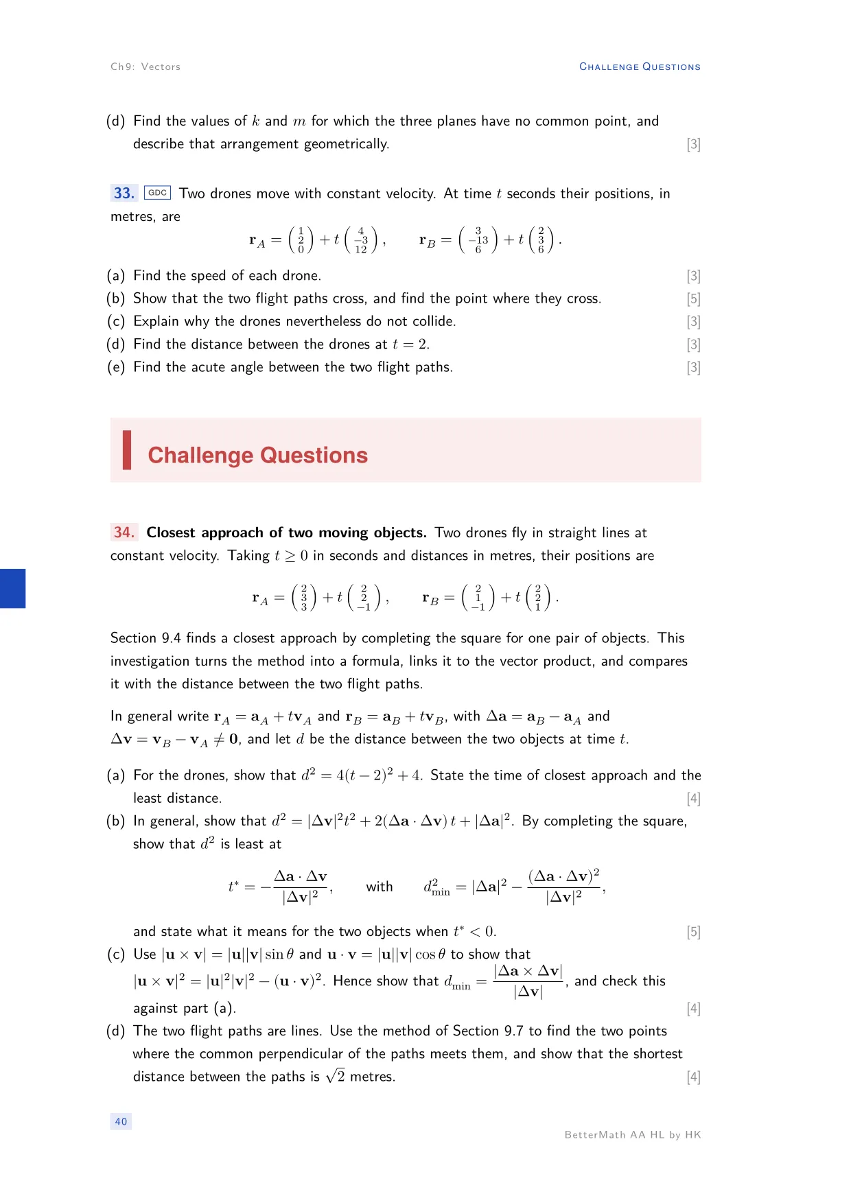 Chapter 9, Vectors, page 40