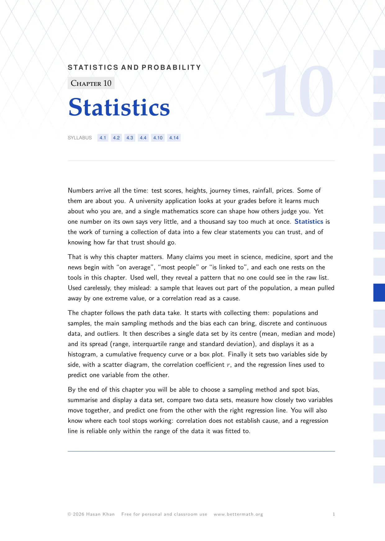 Chapter 10, Statistics, page 1