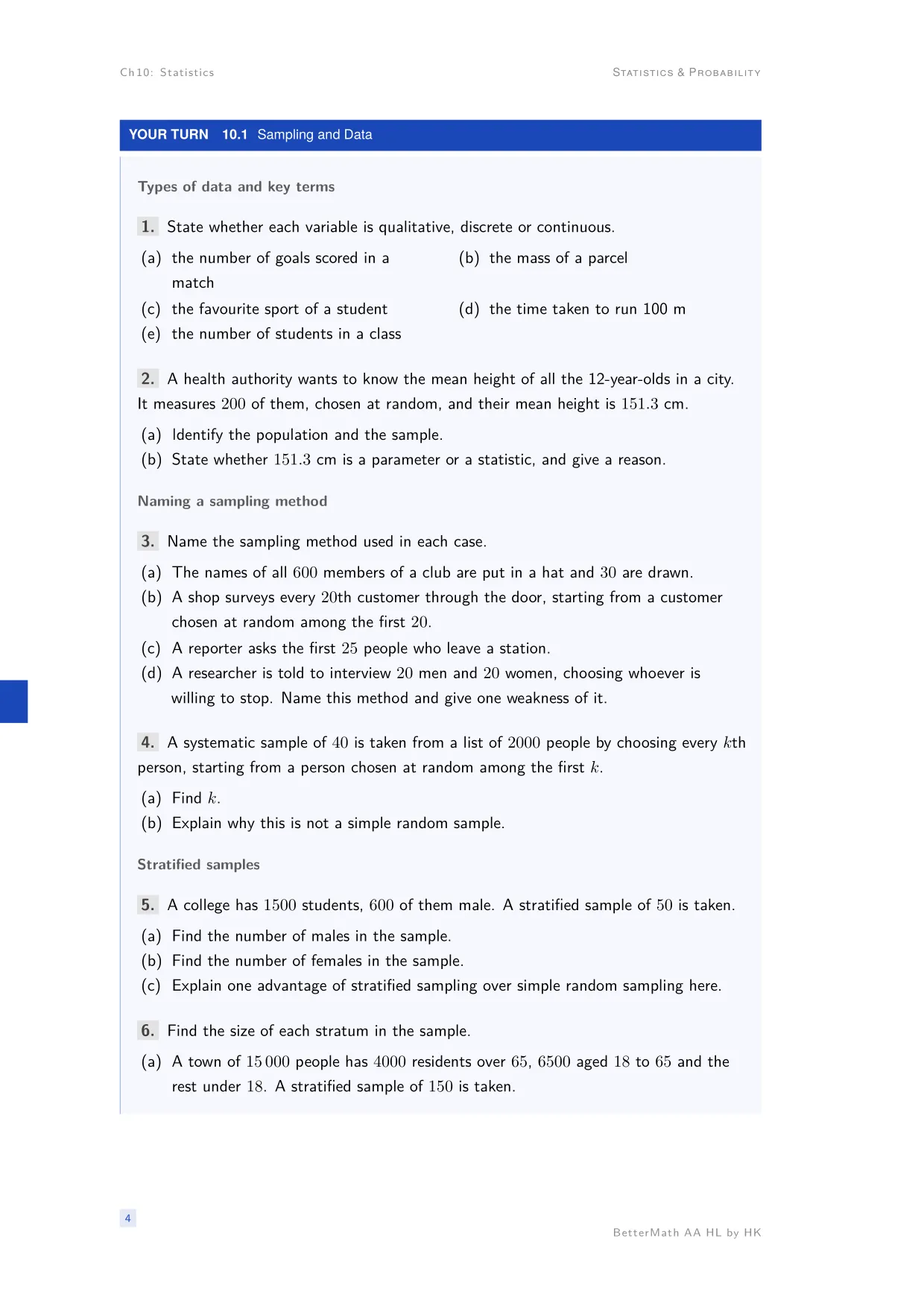 Chapter 10, Statistics, page 4