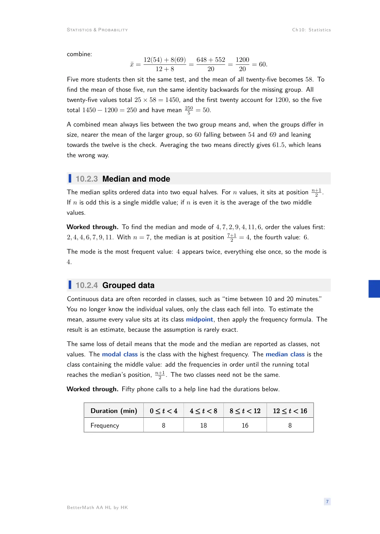 Chapter 10, Statistics, page 7