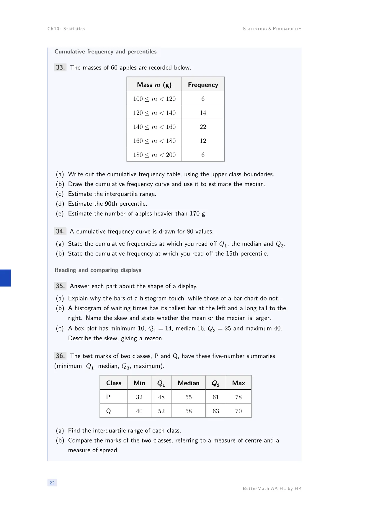 Chapter 10, Statistics, page 22