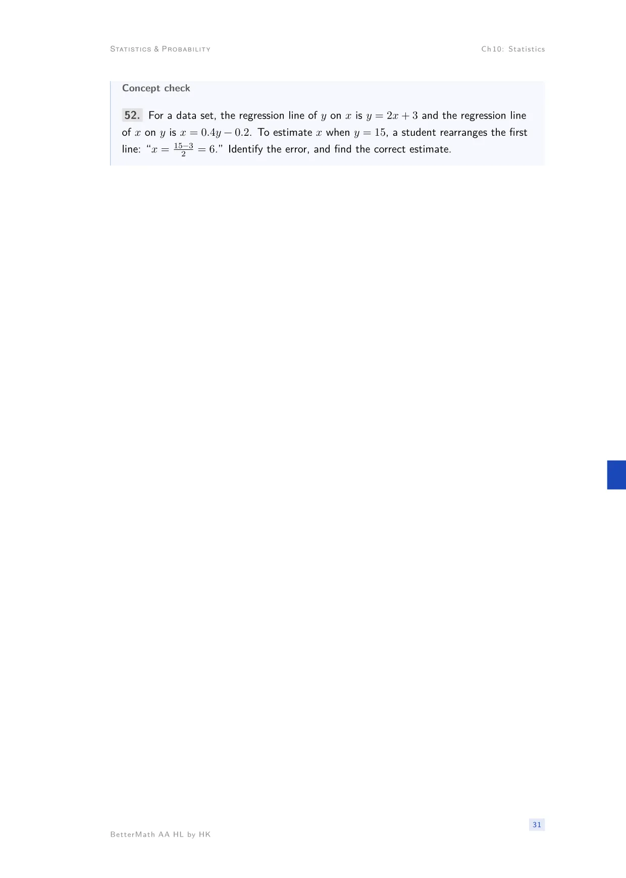 Chapter 10, Statistics, page 31