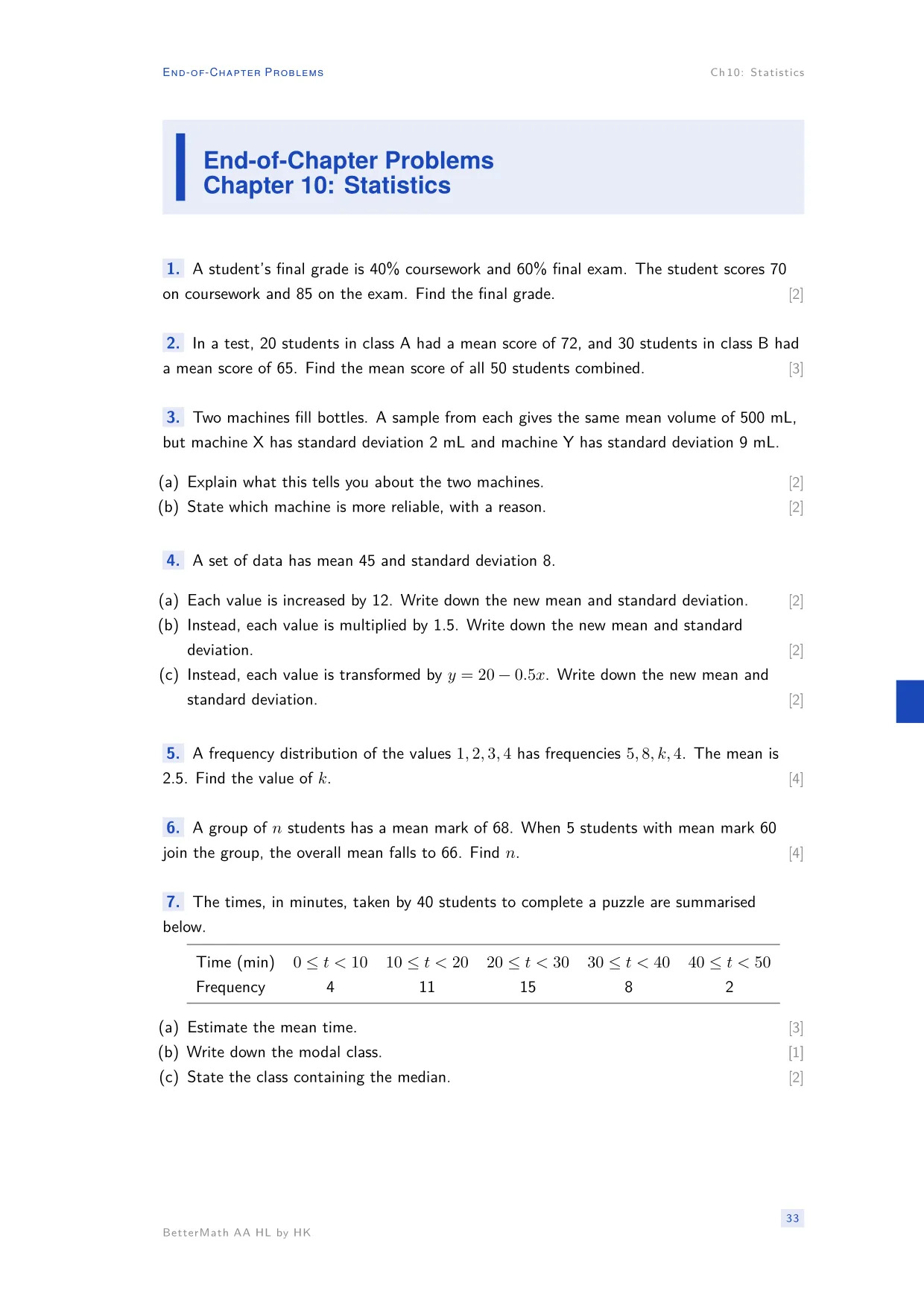 Chapter 10, Statistics, page 33