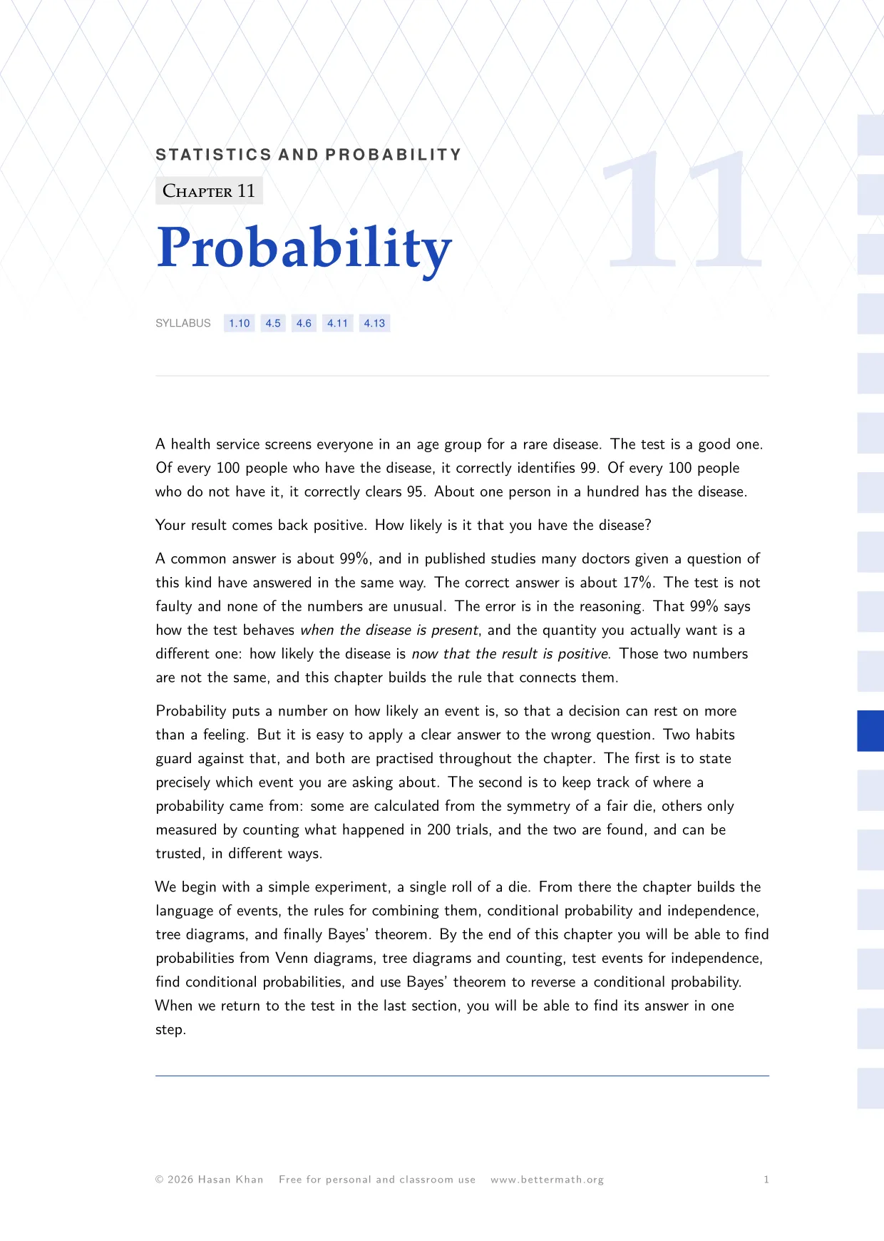 Chapter 11, Probability, page 1