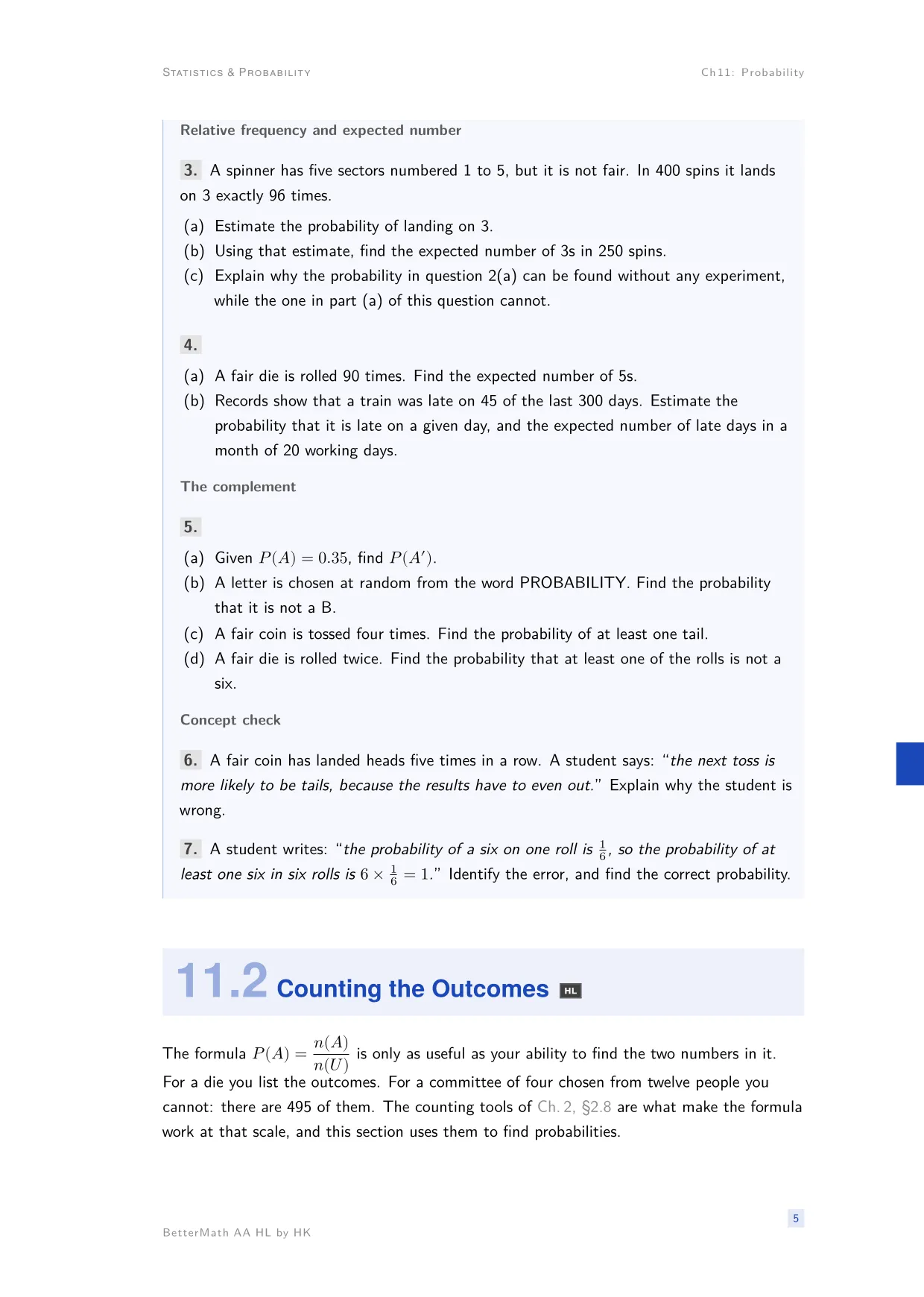 Chapter 11, Probability, page 5