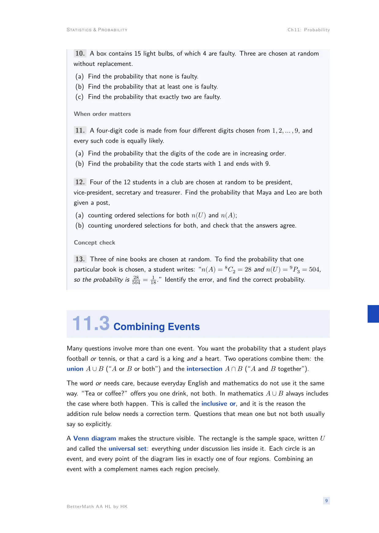 Chapter 11, Probability, page 9