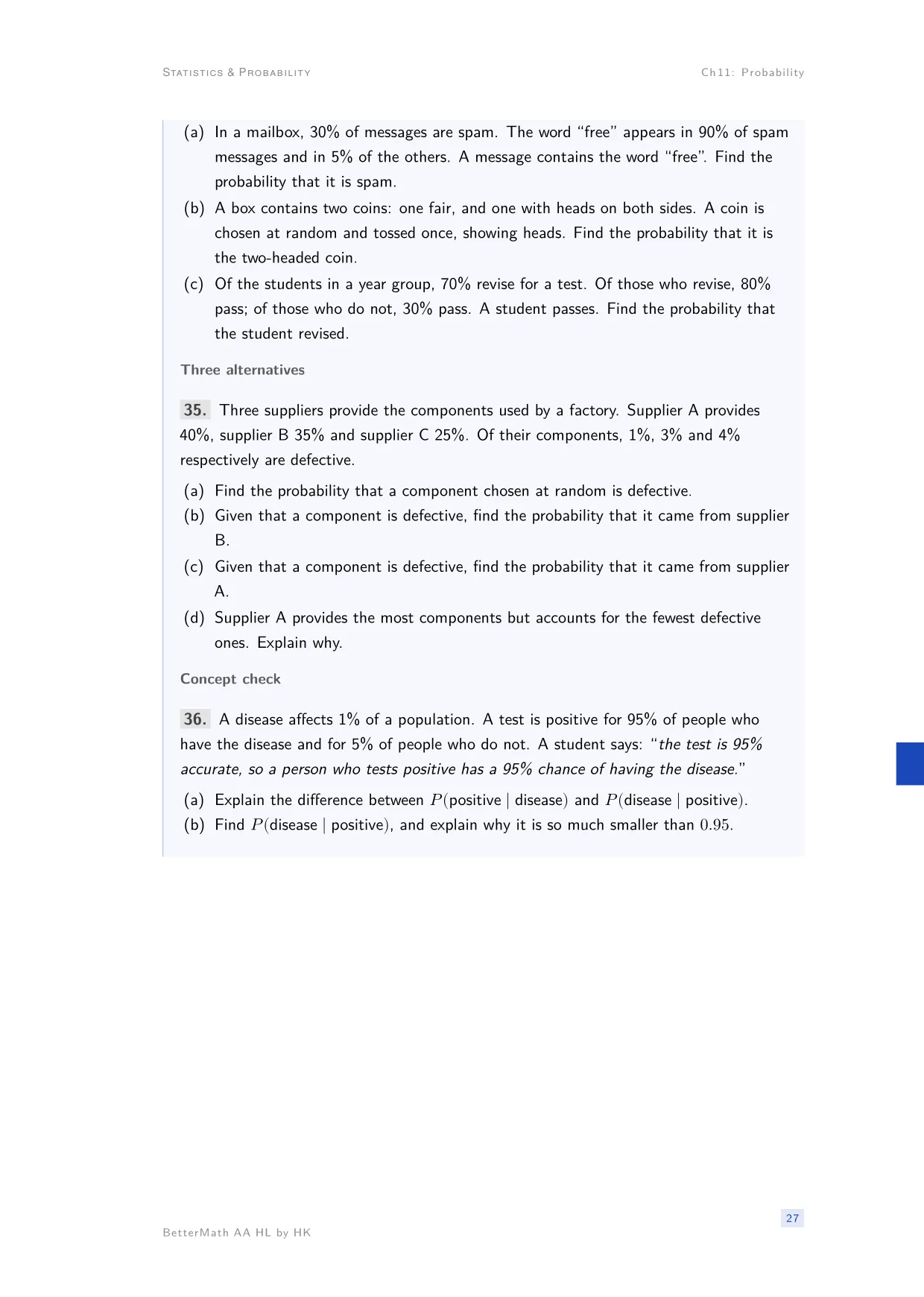 Chapter 11, Probability, page 27