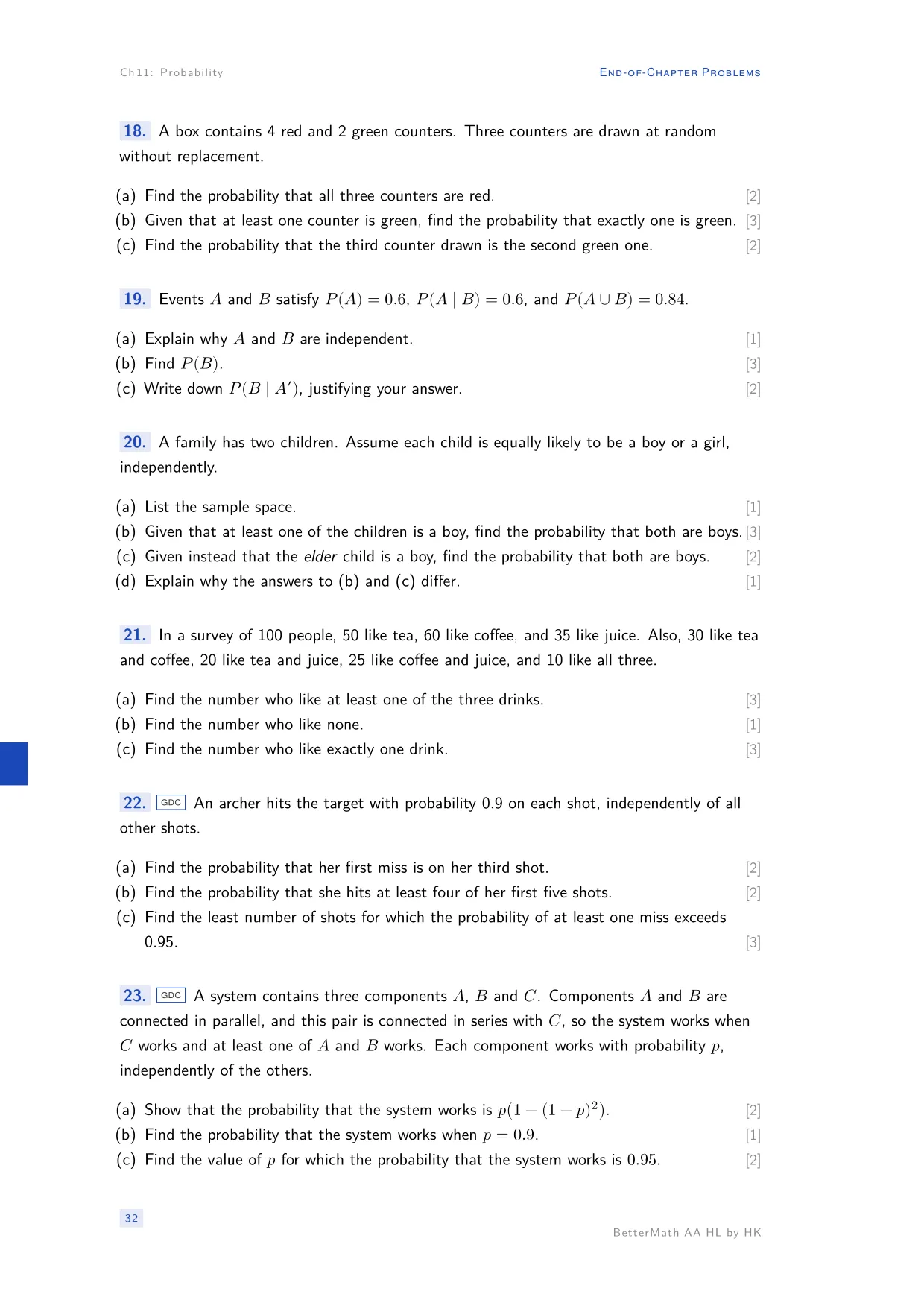 Chapter 11, Probability, page 32