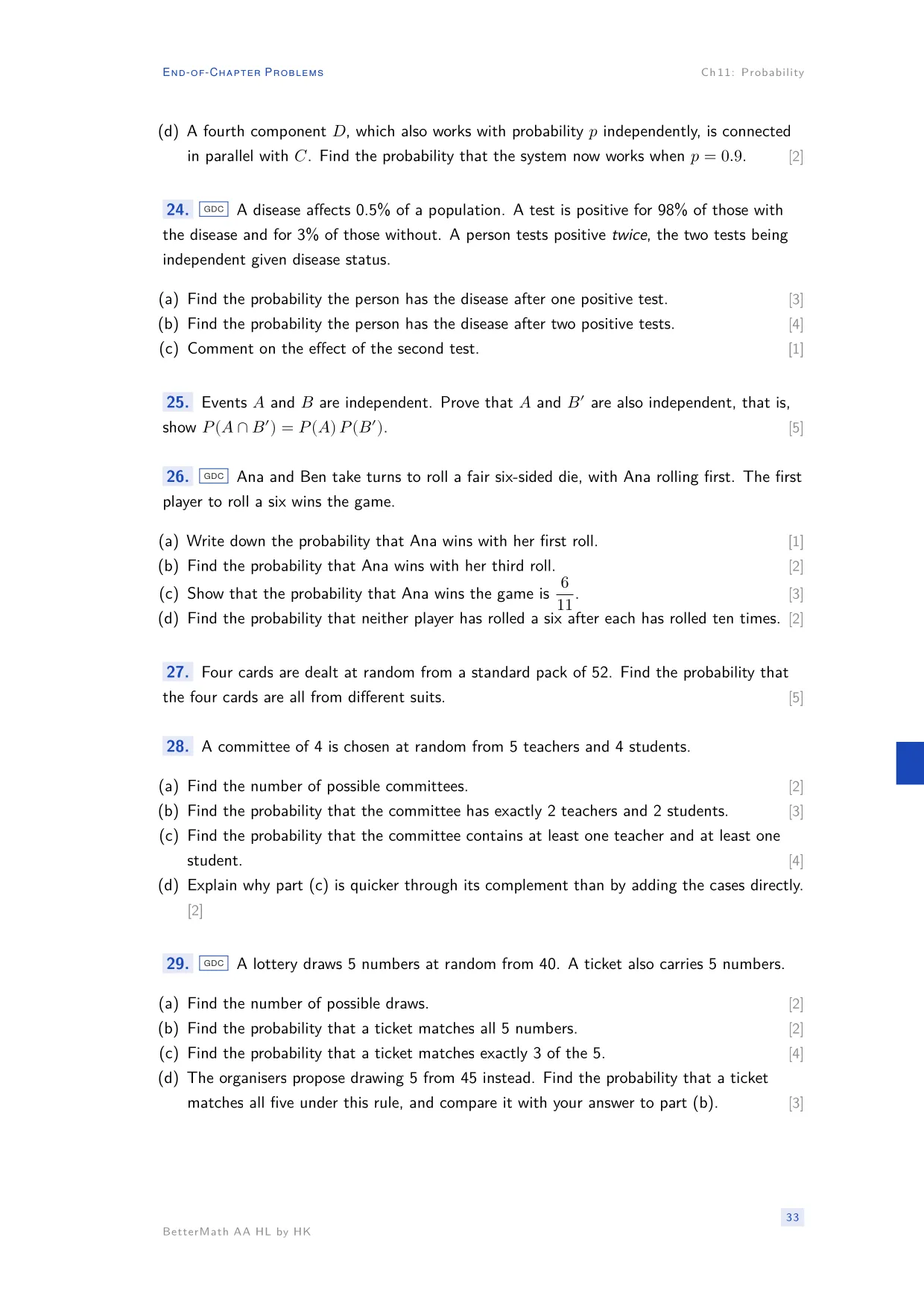 Chapter 11, Probability, page 33