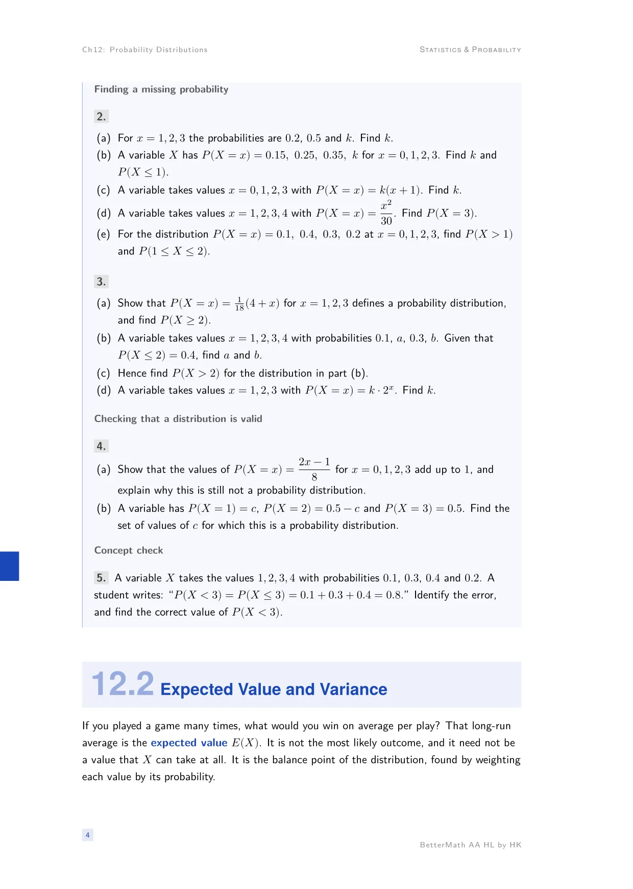Chapter 12, Probability Distributions, page 4