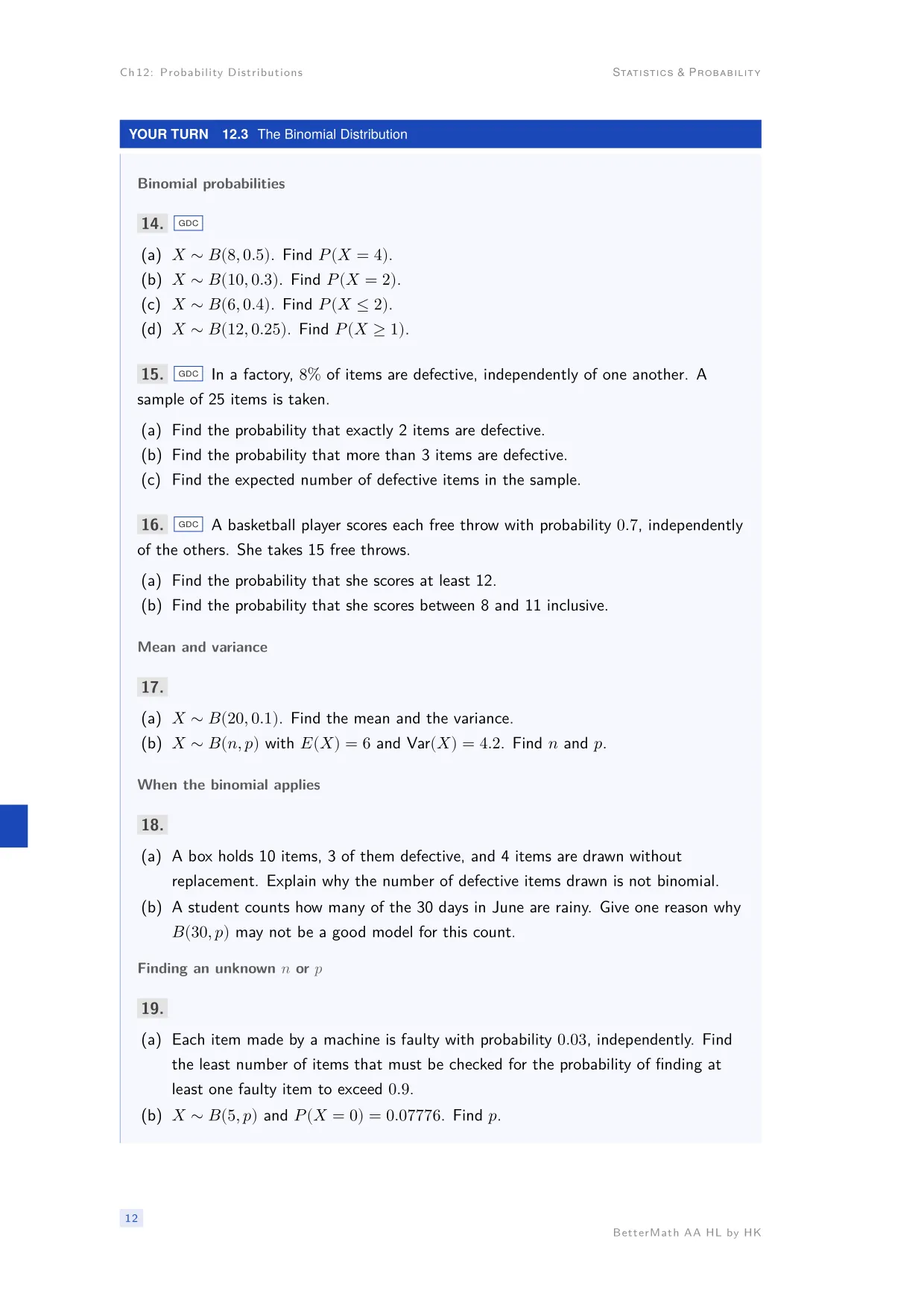 Chapter 12, Probability Distributions, page 12
