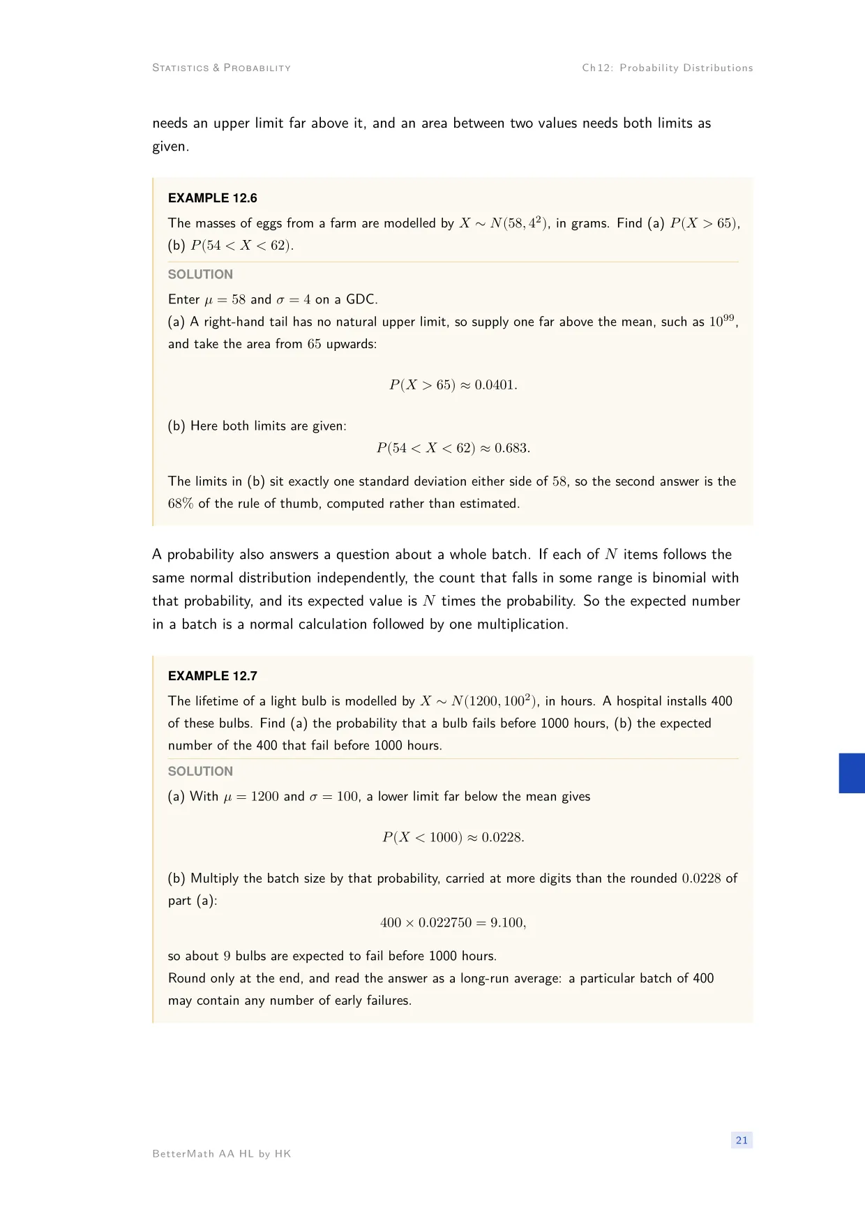 Chapter 12, Probability Distributions, page 21