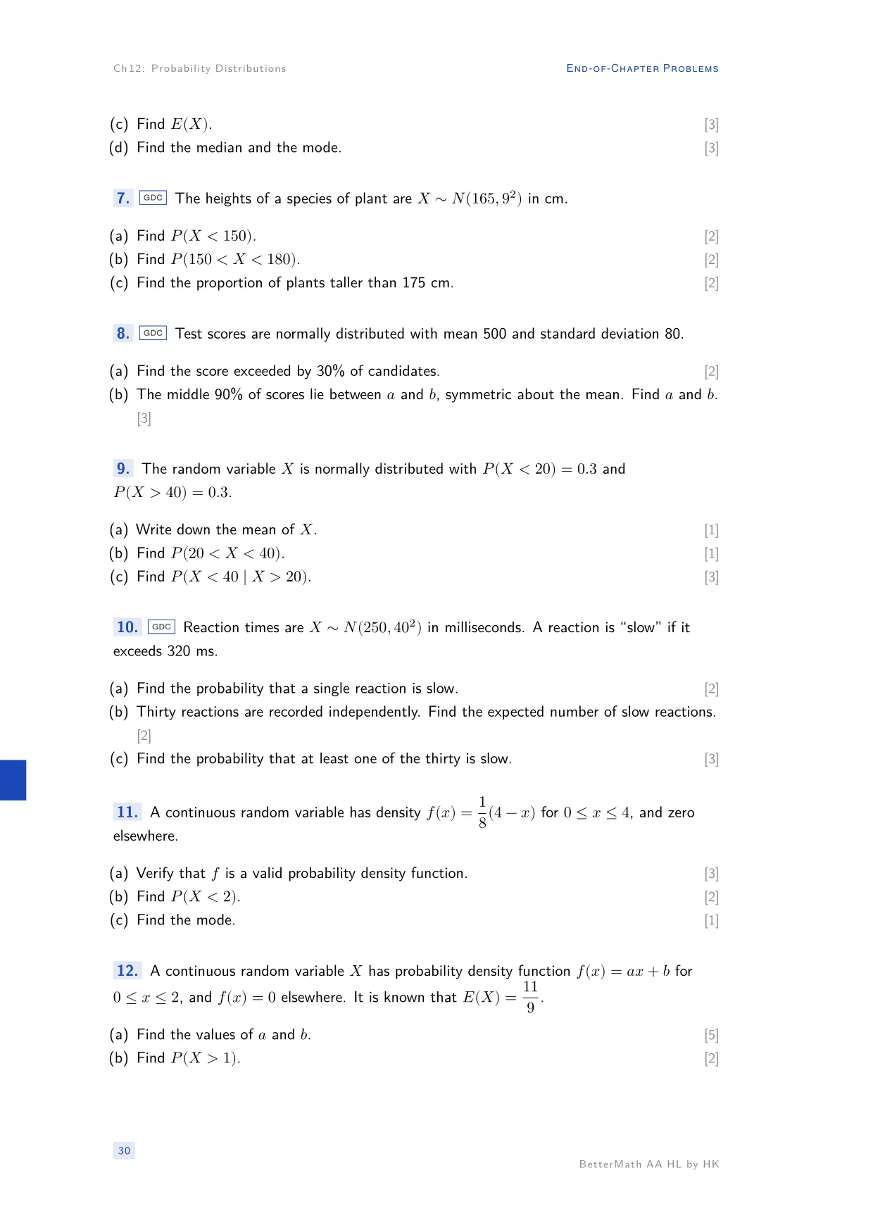 Chapter 12, Probability Distributions, page 30