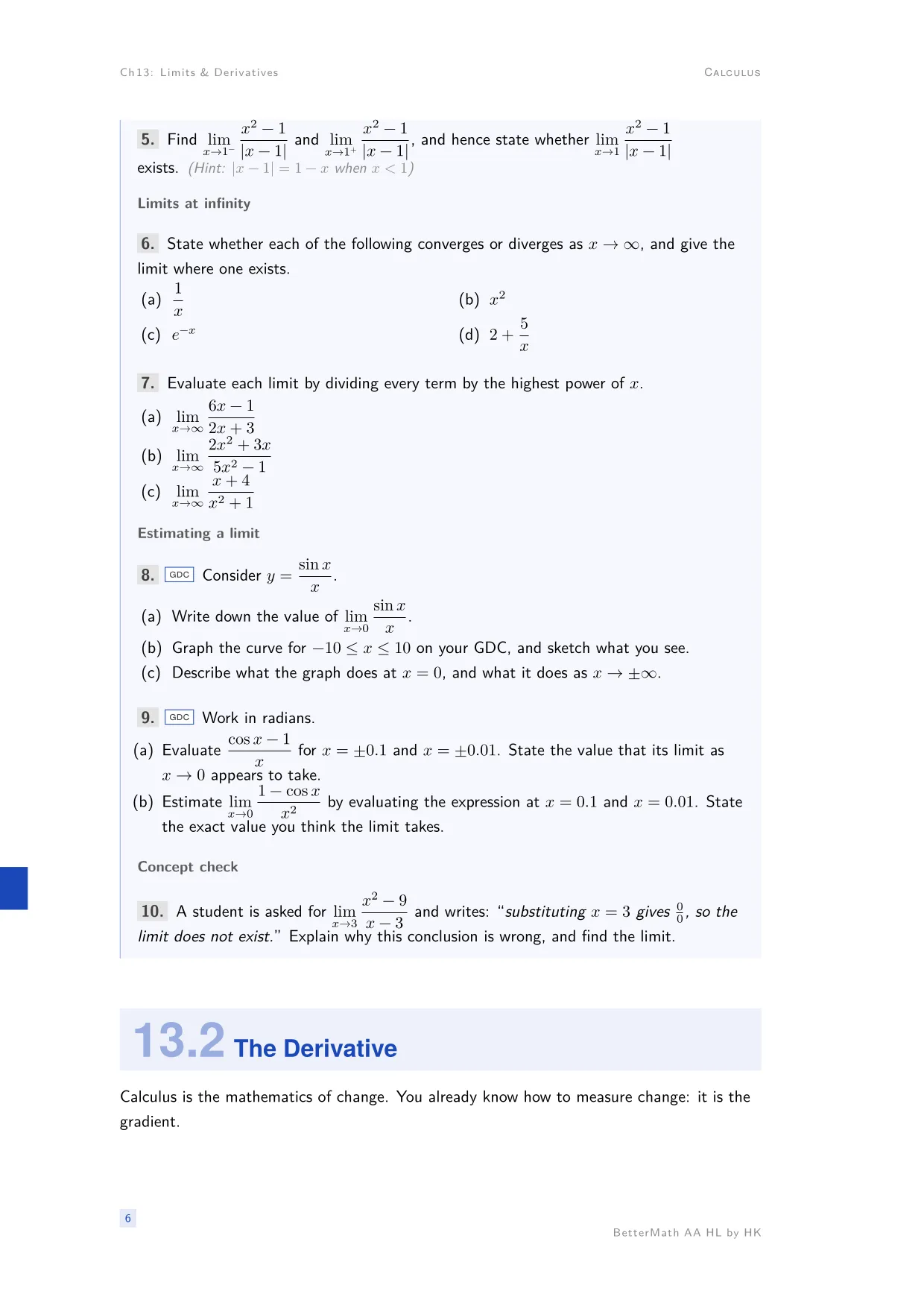 Chapter 13, Limits & Derivatives, page 6