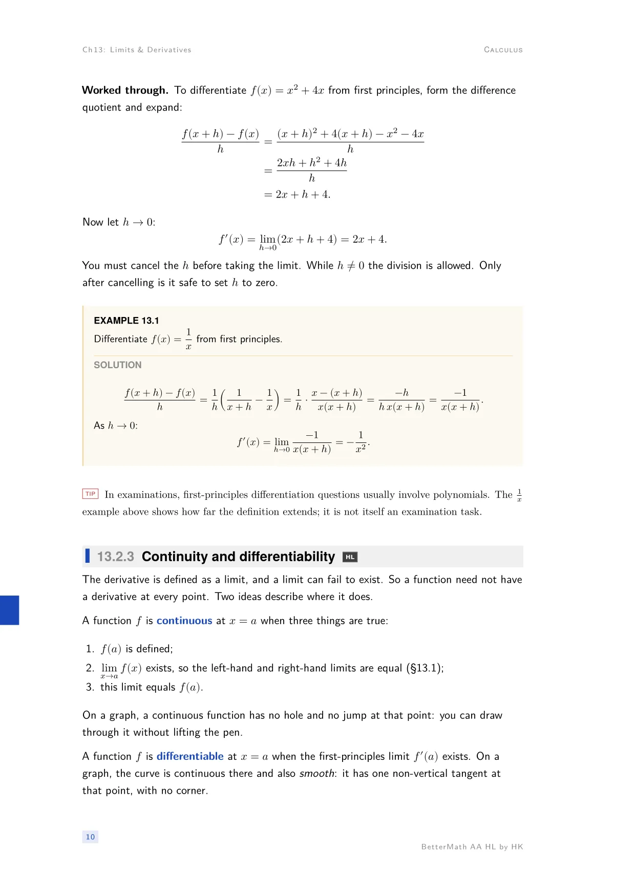 Chapter 13, Limits & Derivatives, page 10