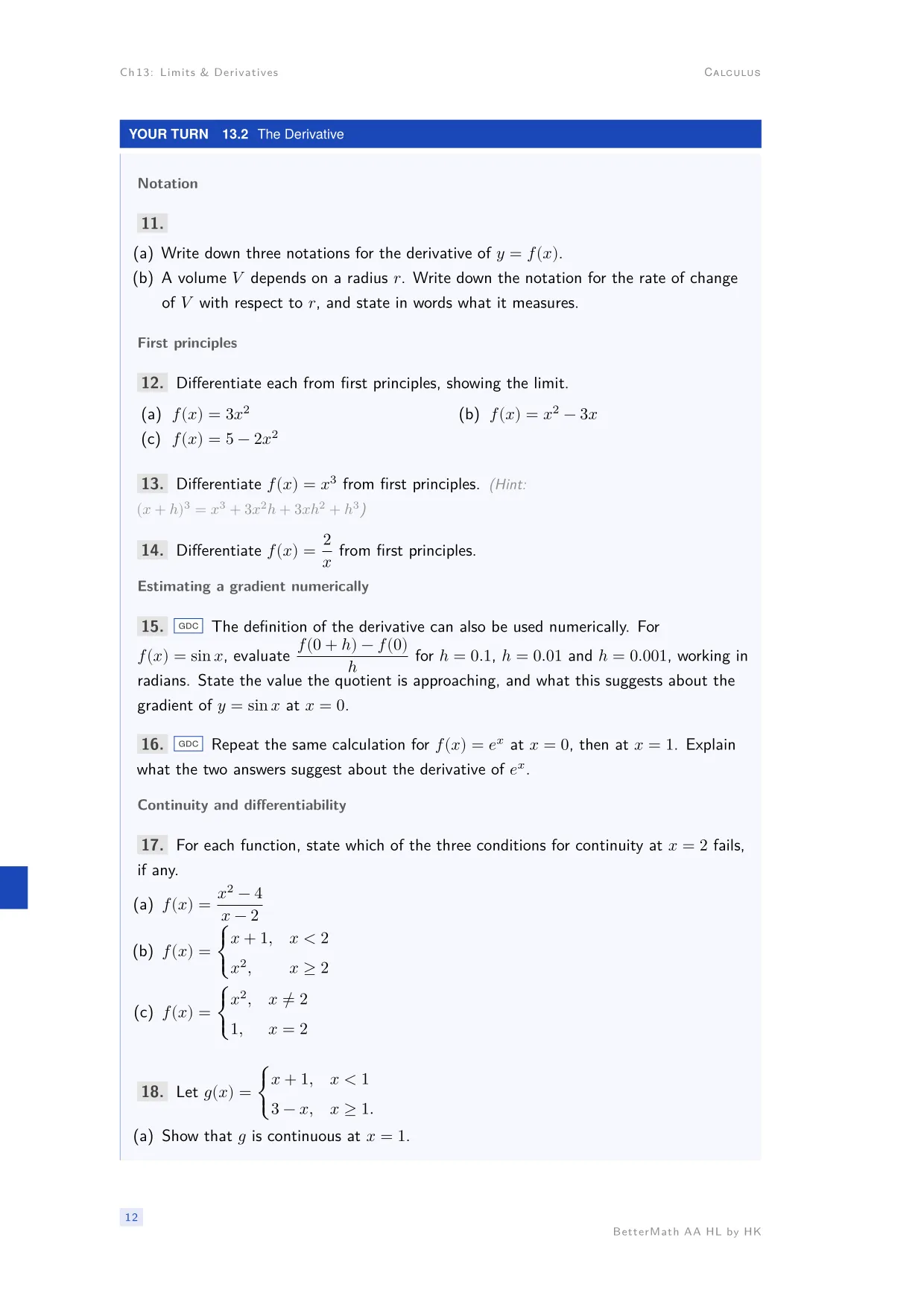 Chapter 13, Limits & Derivatives, page 12