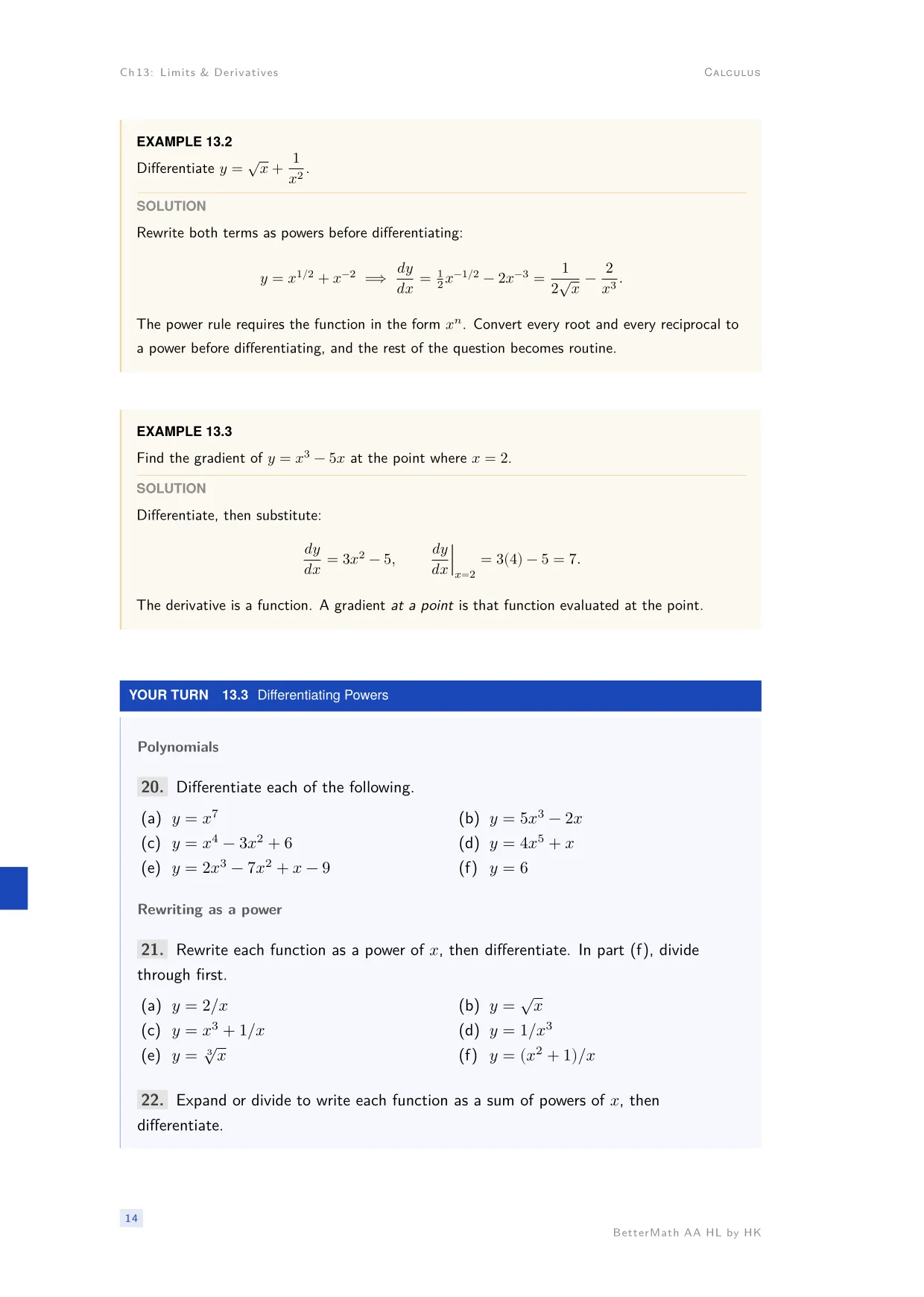 Chapter 13, Limits & Derivatives, page 14