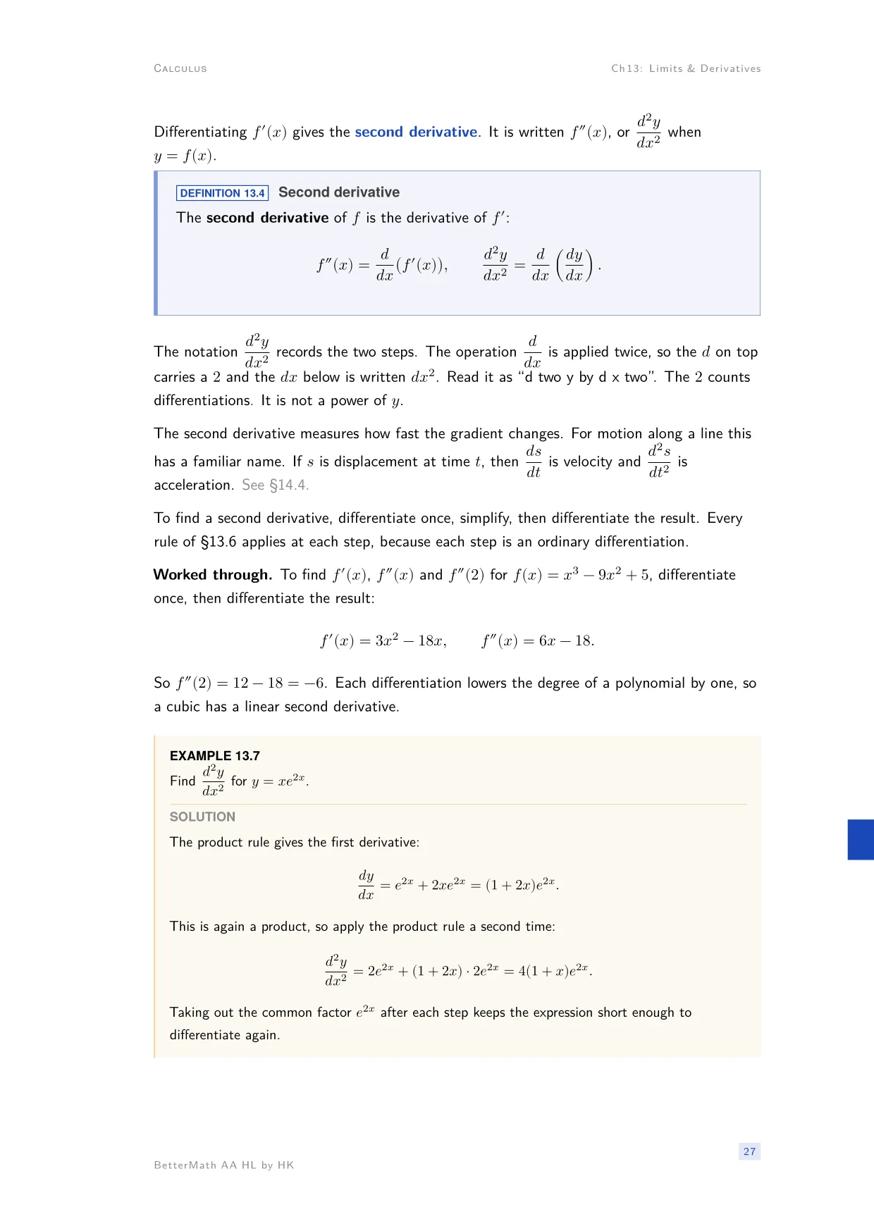 Chapter 13, Limits & Derivatives, page 27
