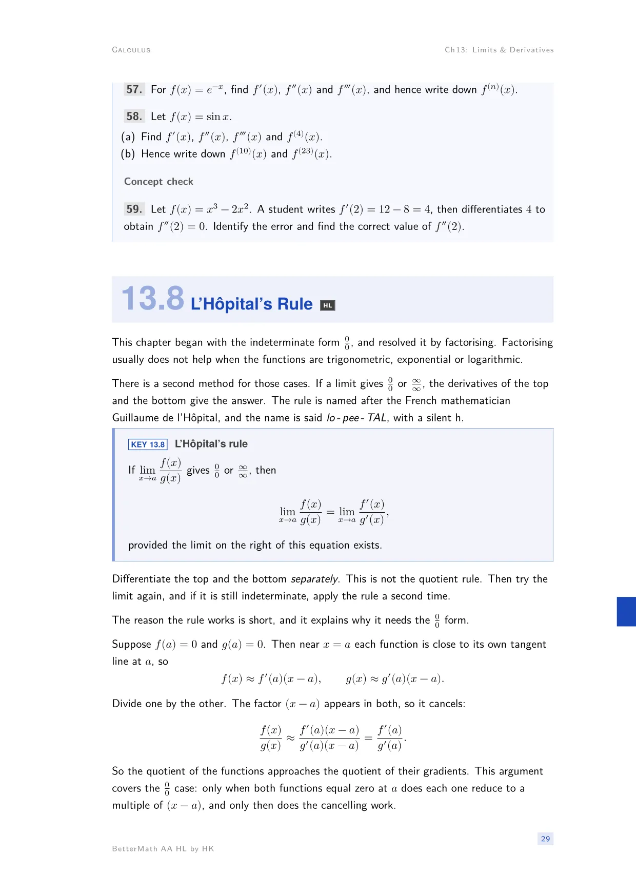 Chapter 13, Limits & Derivatives, page 29