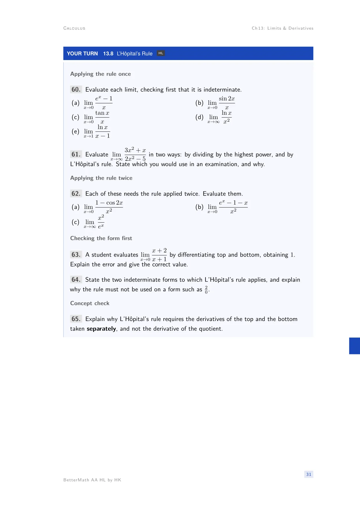 Chapter 13, Limits & Derivatives, page 31