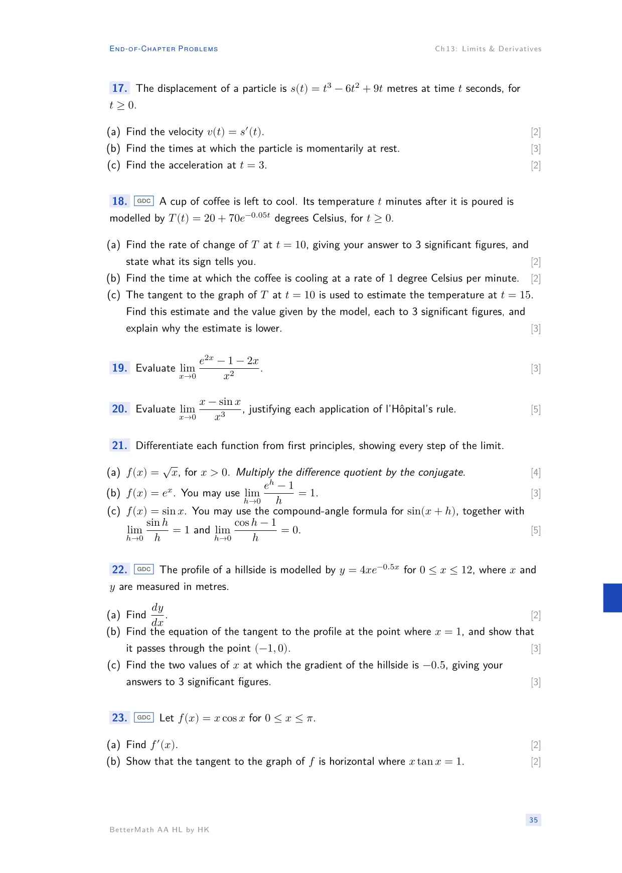 Chapter 13, Limits & Derivatives, page 35