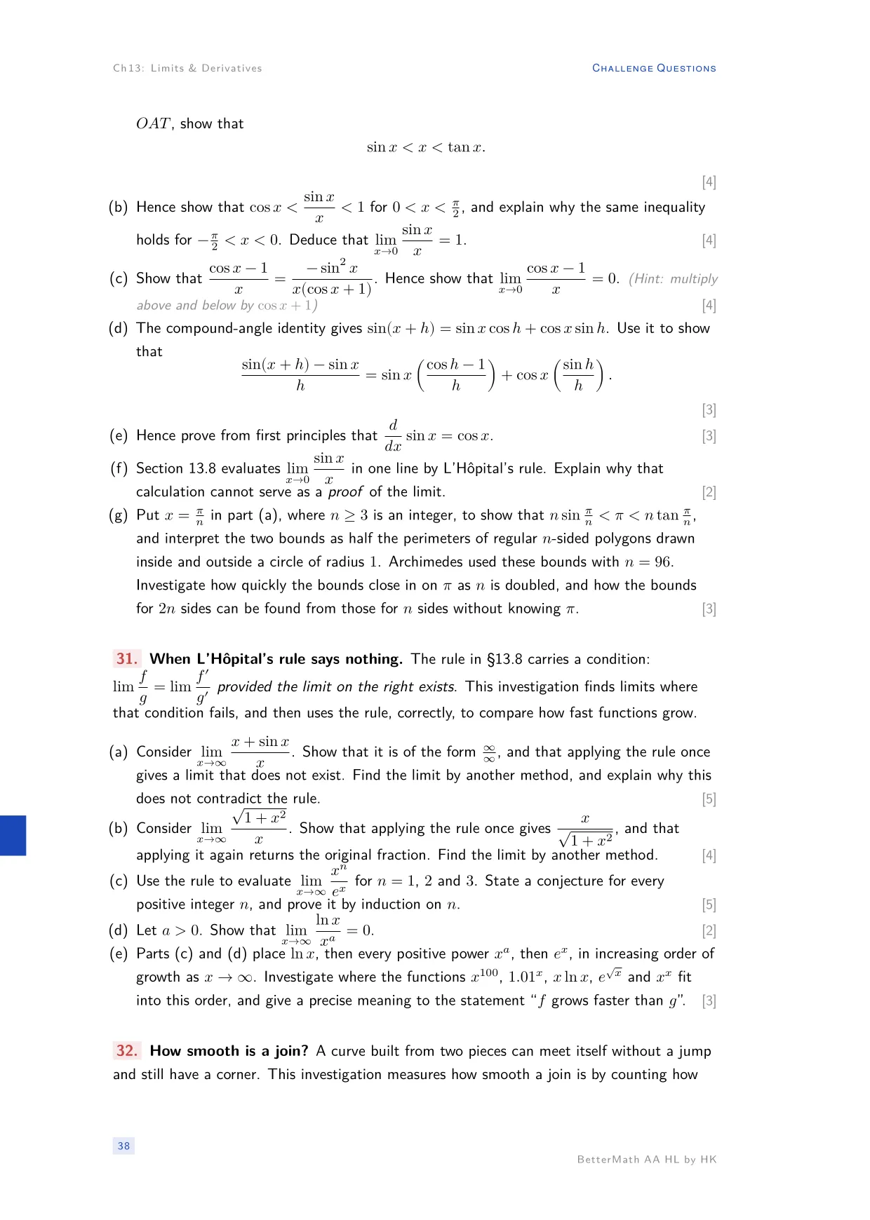 Chapter 13, Limits & Derivatives, page 38
