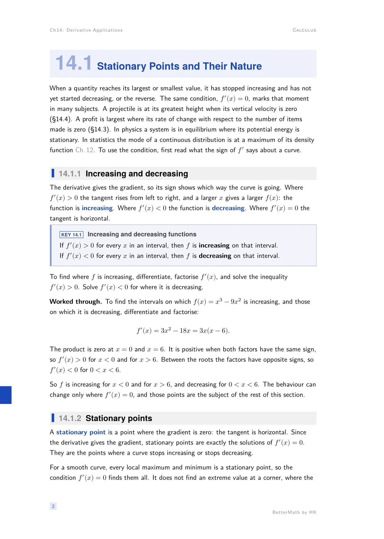 Chapter 14, Derivative Applications, page 2