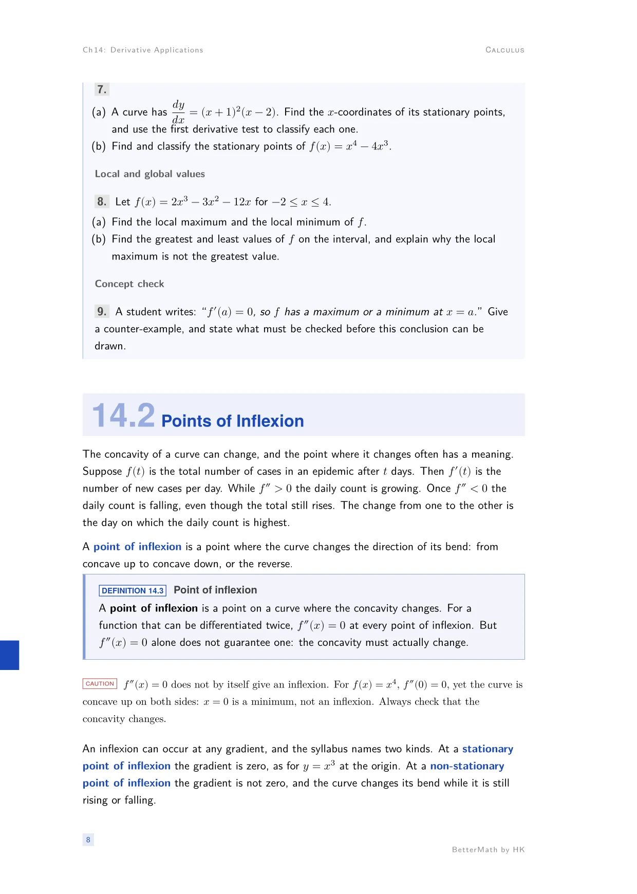 Chapter 14, Derivative Applications, page 8