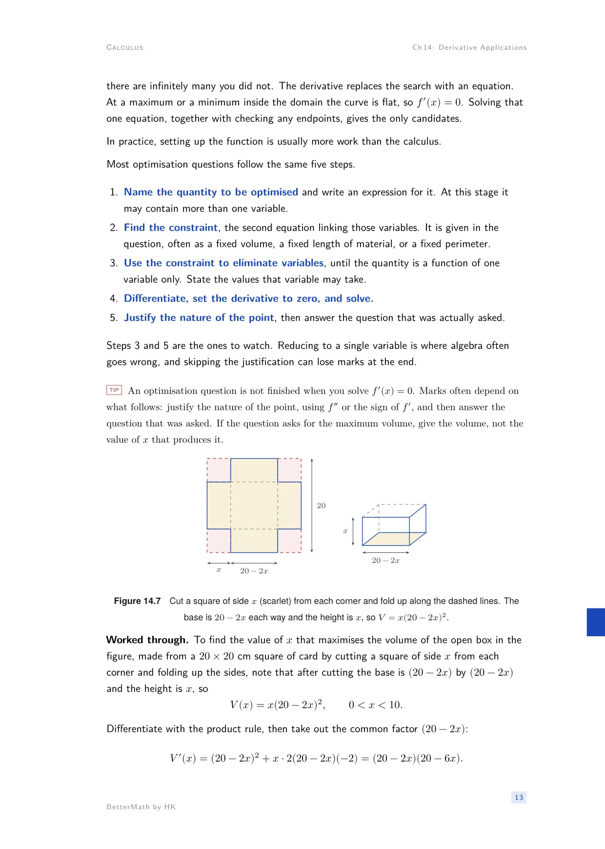Chapter 14, Derivative Applications, page 13