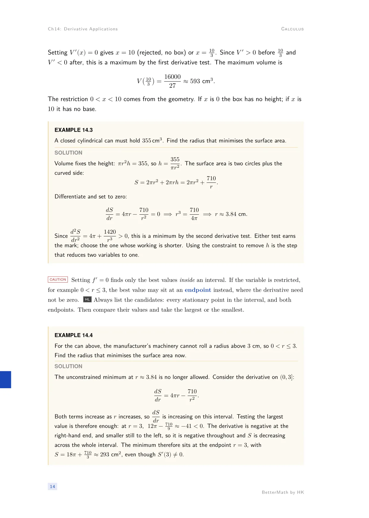Chapter 14, Derivative Applications, page 14