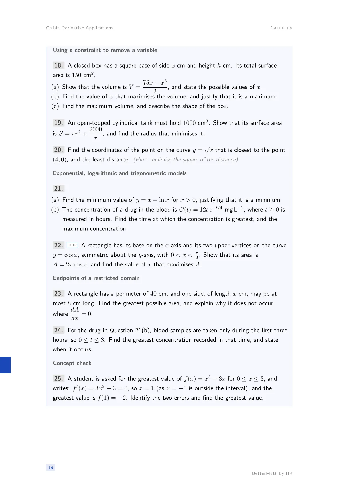 Chapter 14, Derivative Applications, page 16