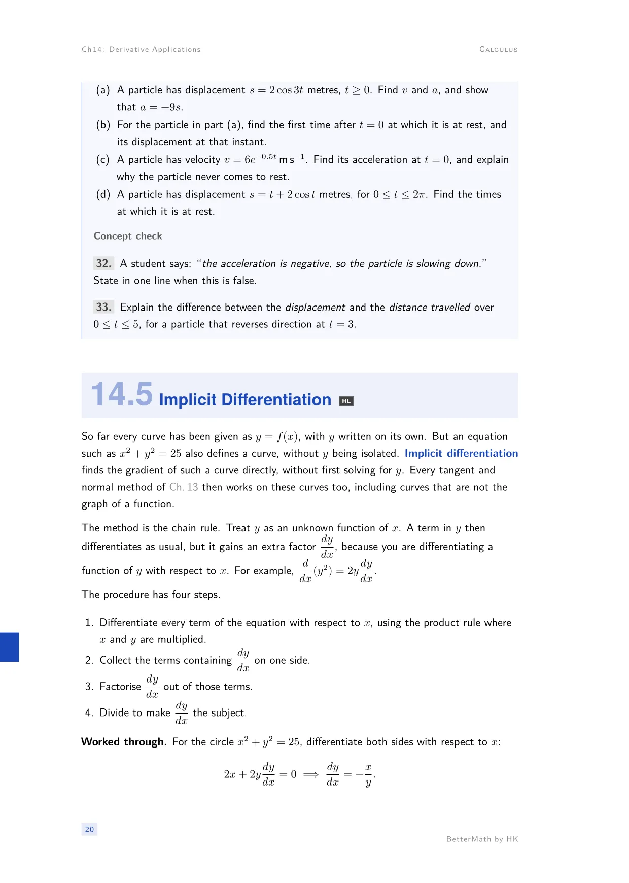 Chapter 14, Derivative Applications, page 20