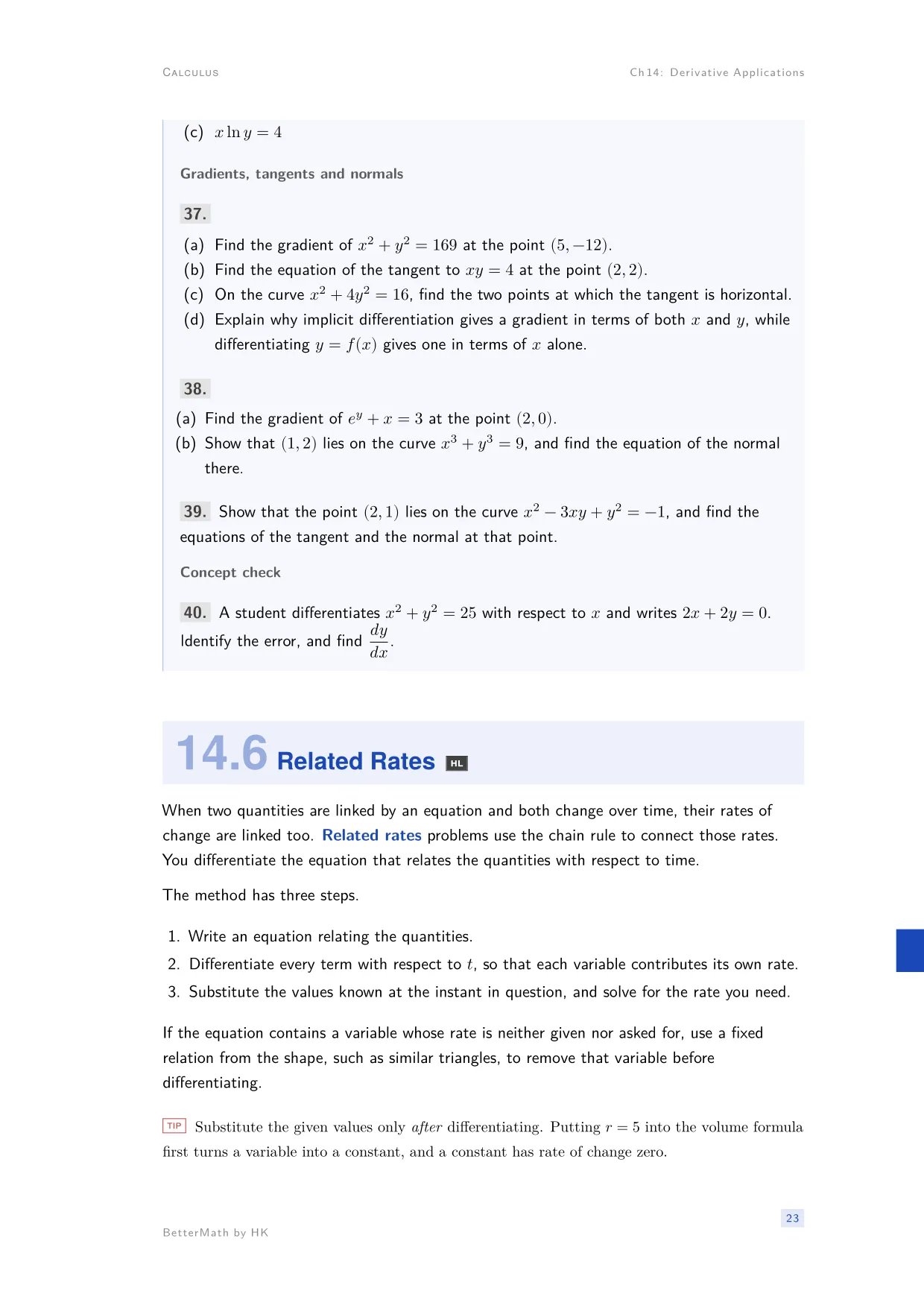 Chapter 14, Derivative Applications, page 23