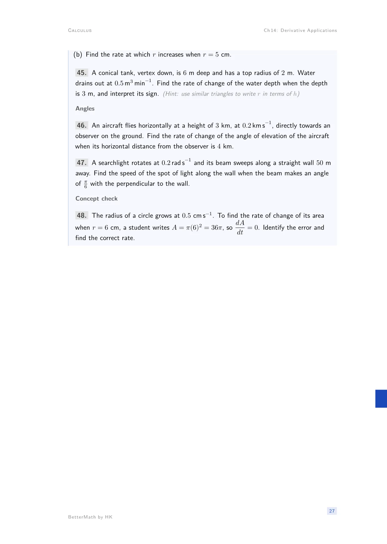 Chapter 14, Derivative Applications, page 27