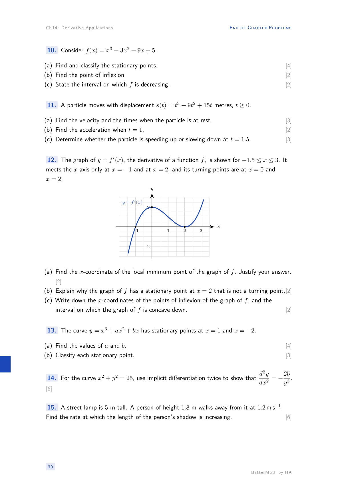 Chapter 14, Derivative Applications, page 30