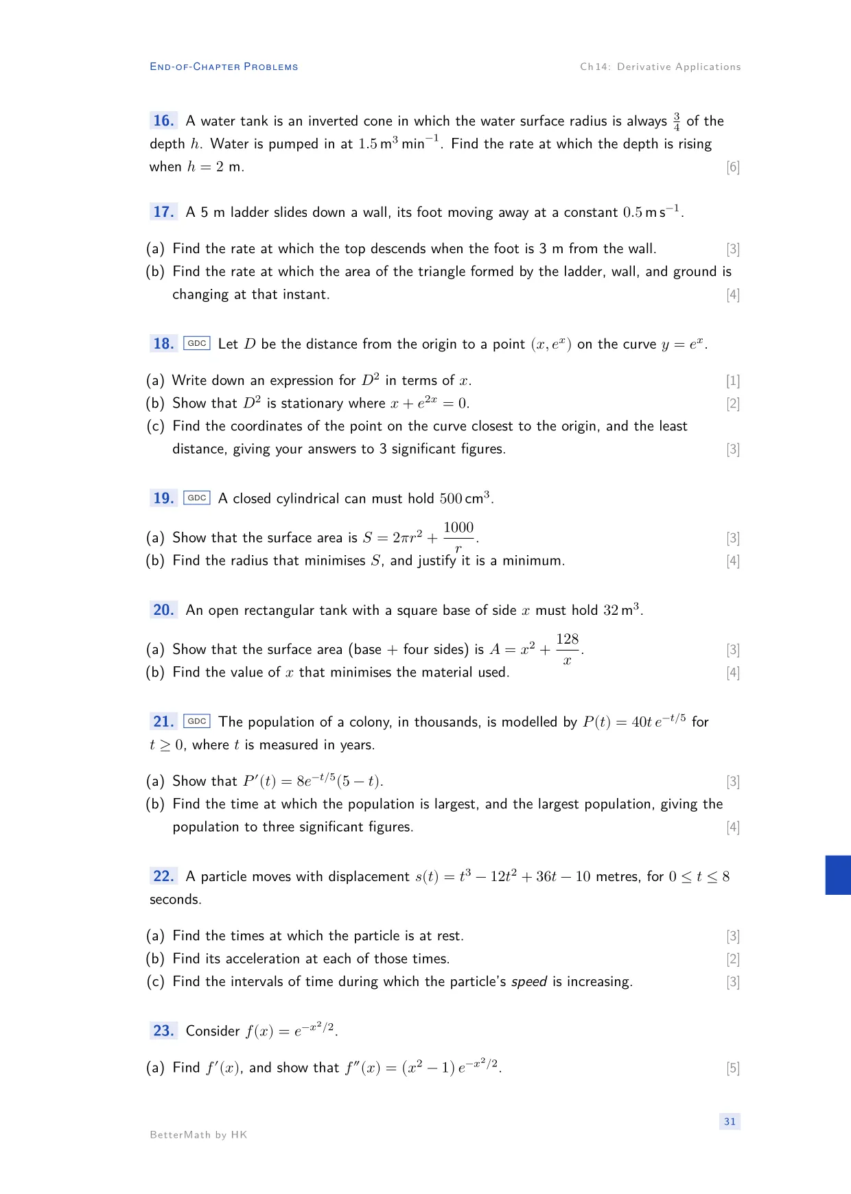 Chapter 14, Derivative Applications, page 31