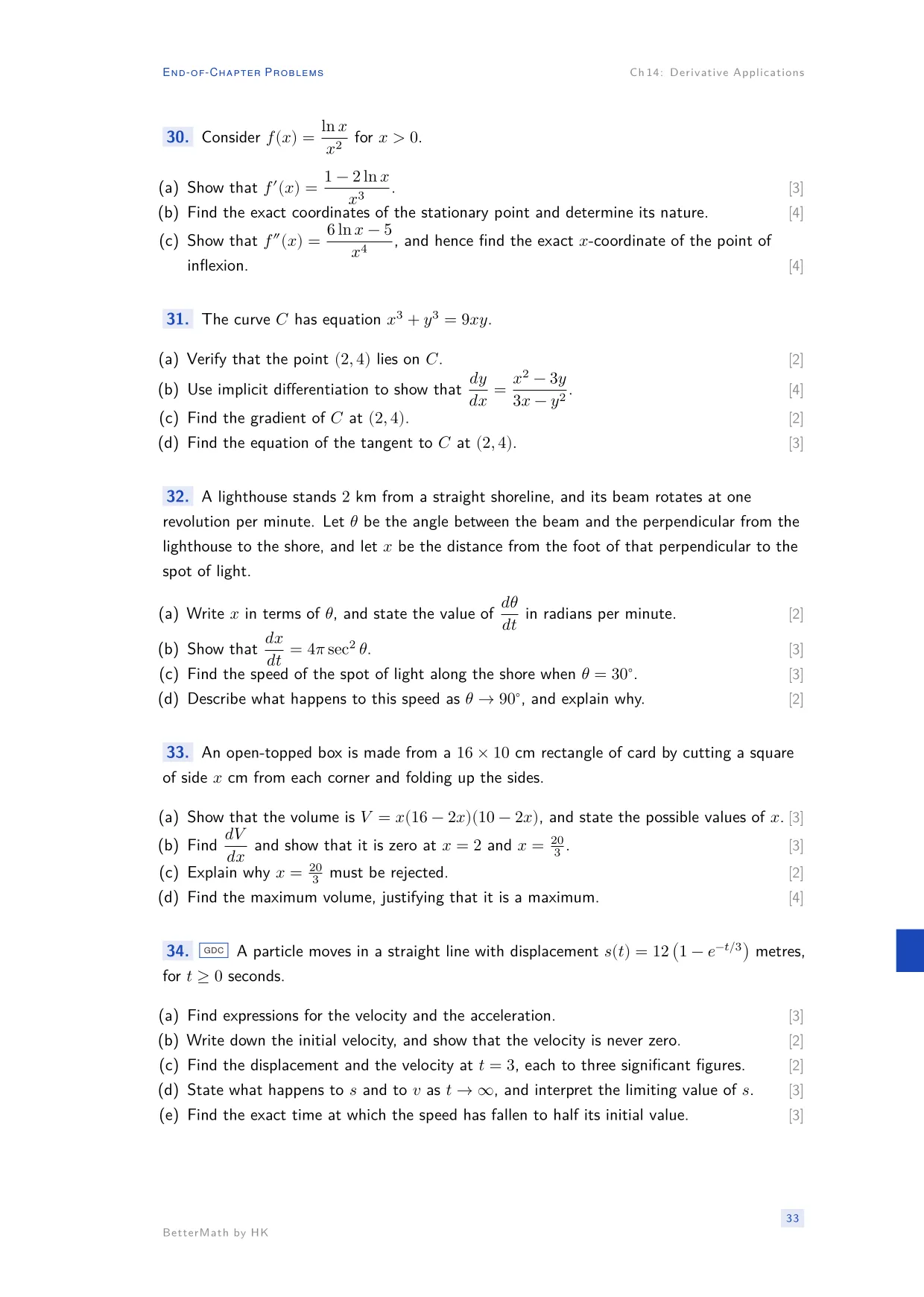 Chapter 14, Derivative Applications, page 33