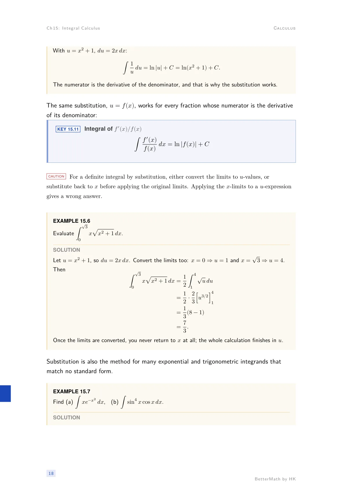 Chapter 15, Integral Calculus, page 18
